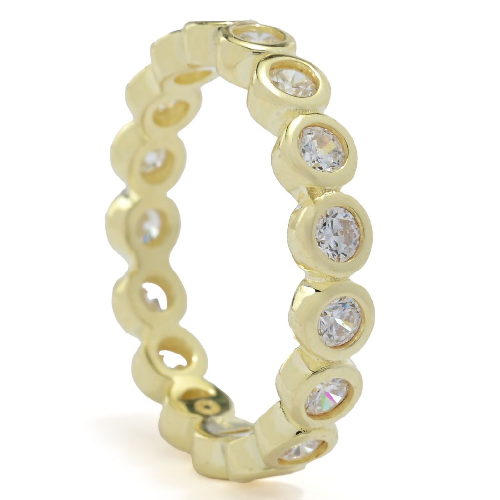 Brilliante Choice of Plating 1.95 DEW Simulated Diamond Eternity Band Ring by Steals