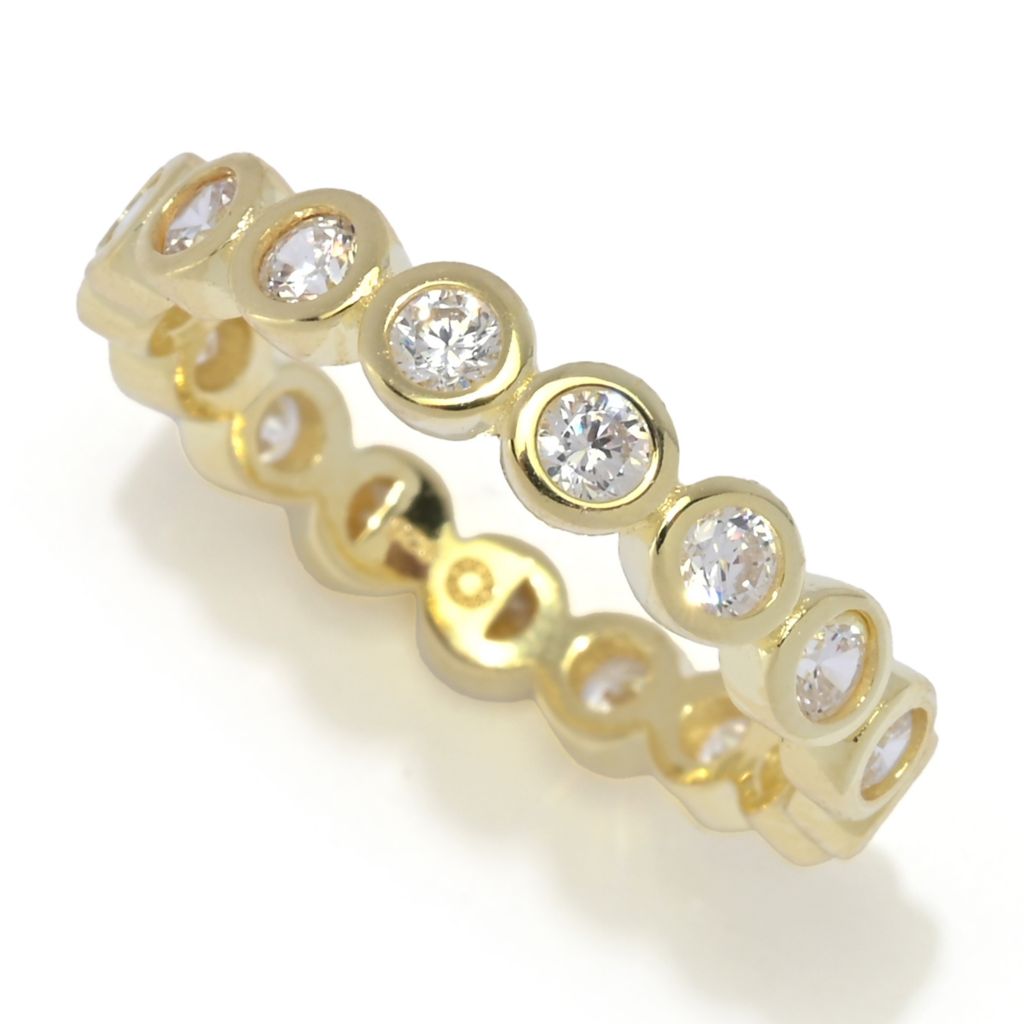 Brilliante Choice of Plating 1.95 DEW Simulated Diamond Eternity Band Ring by Steals