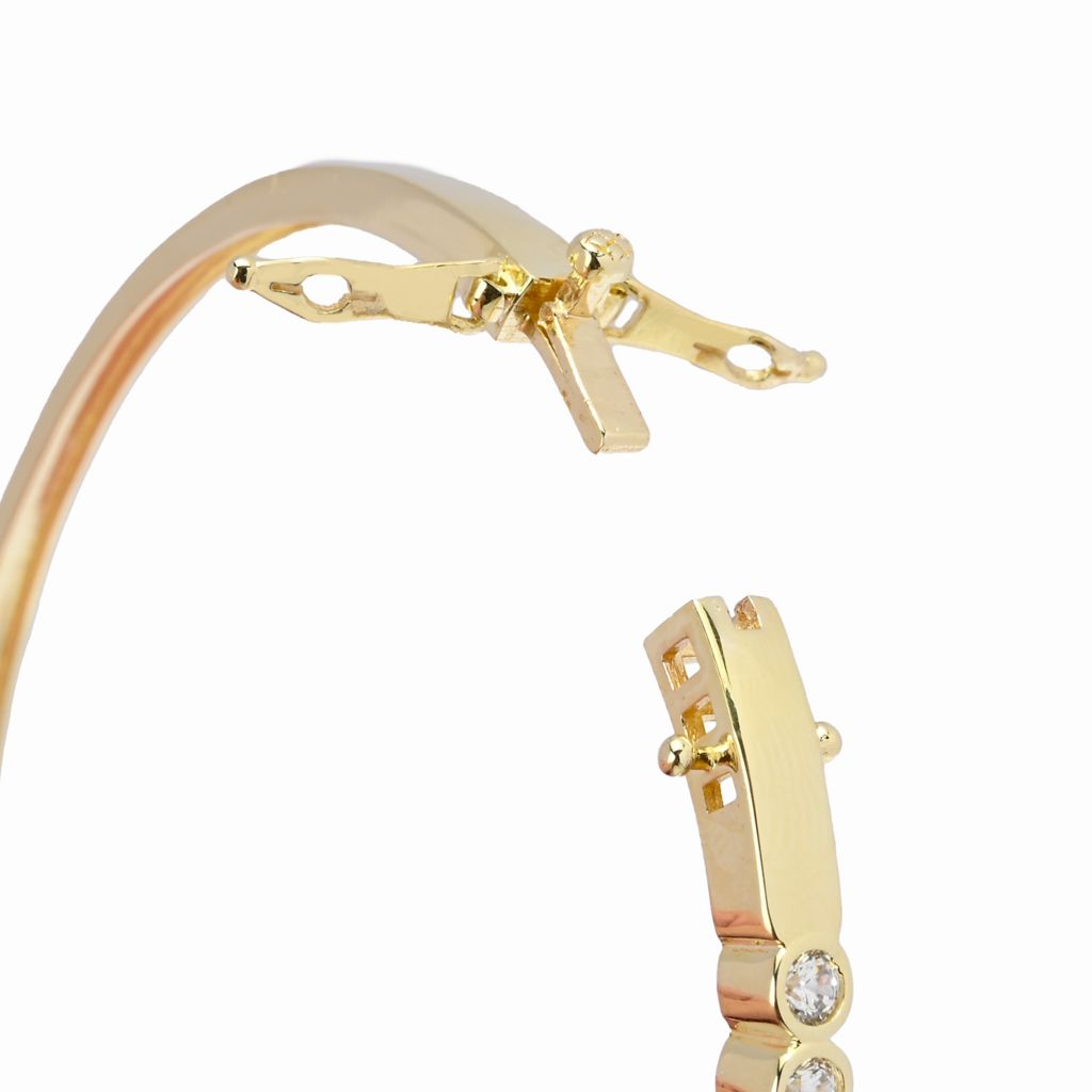 Brilliante 3.00 DEW Simulated Diamond Hinged Bangle Bracelet by Steals