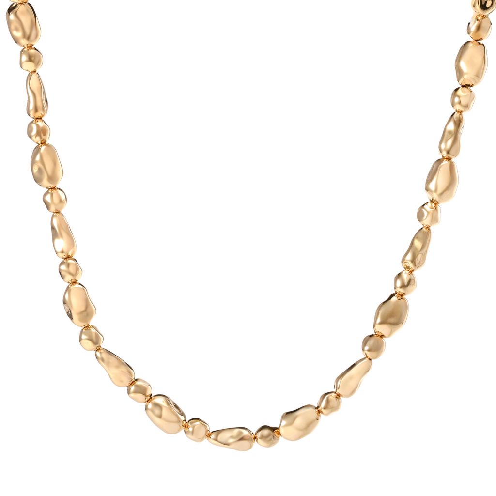 VOGA Collection 18K Gold Electroform Mixed Bead 18" Necklace by Steals