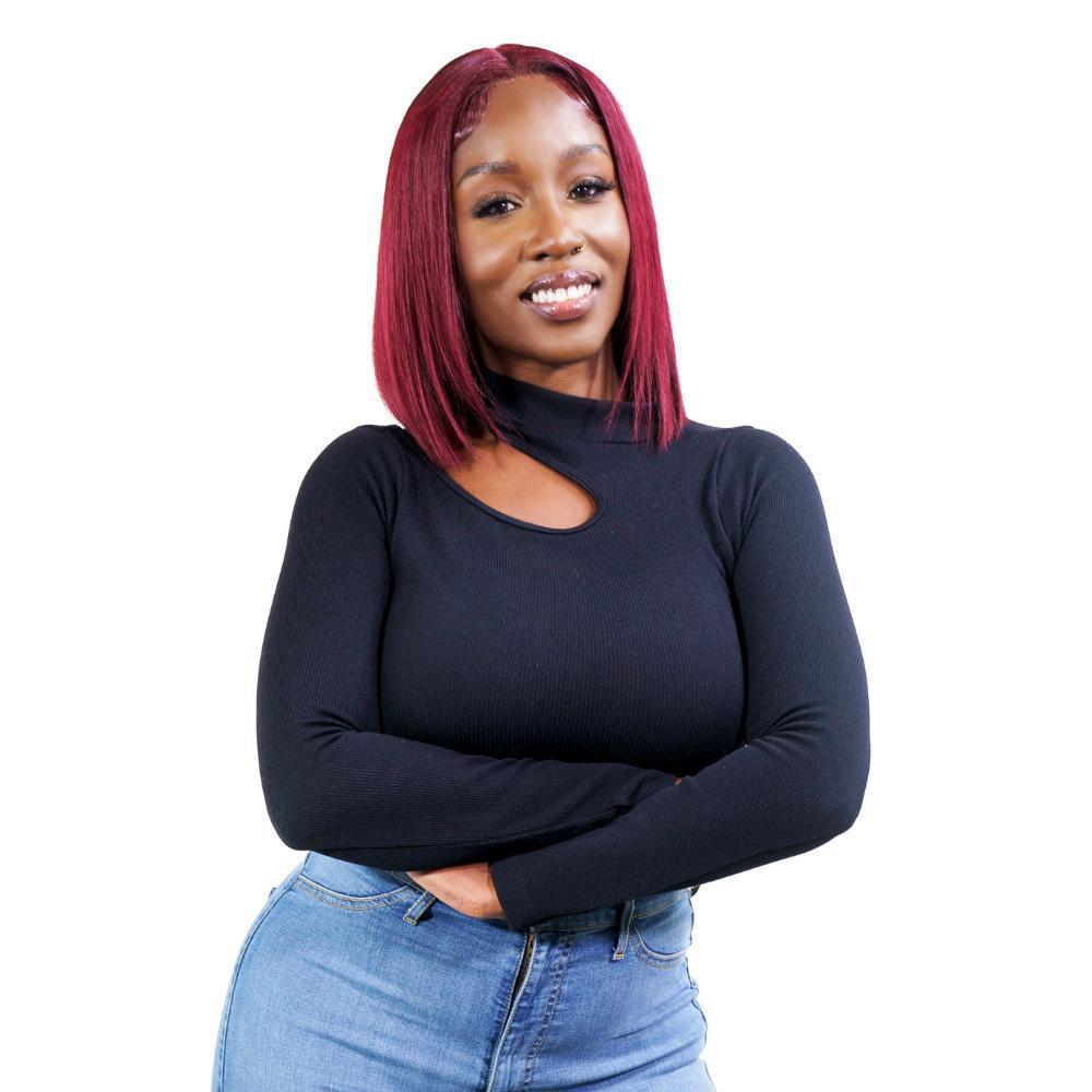 Cherry 13x4 Transparent Lace Front 100% Human Hair Bob Wig