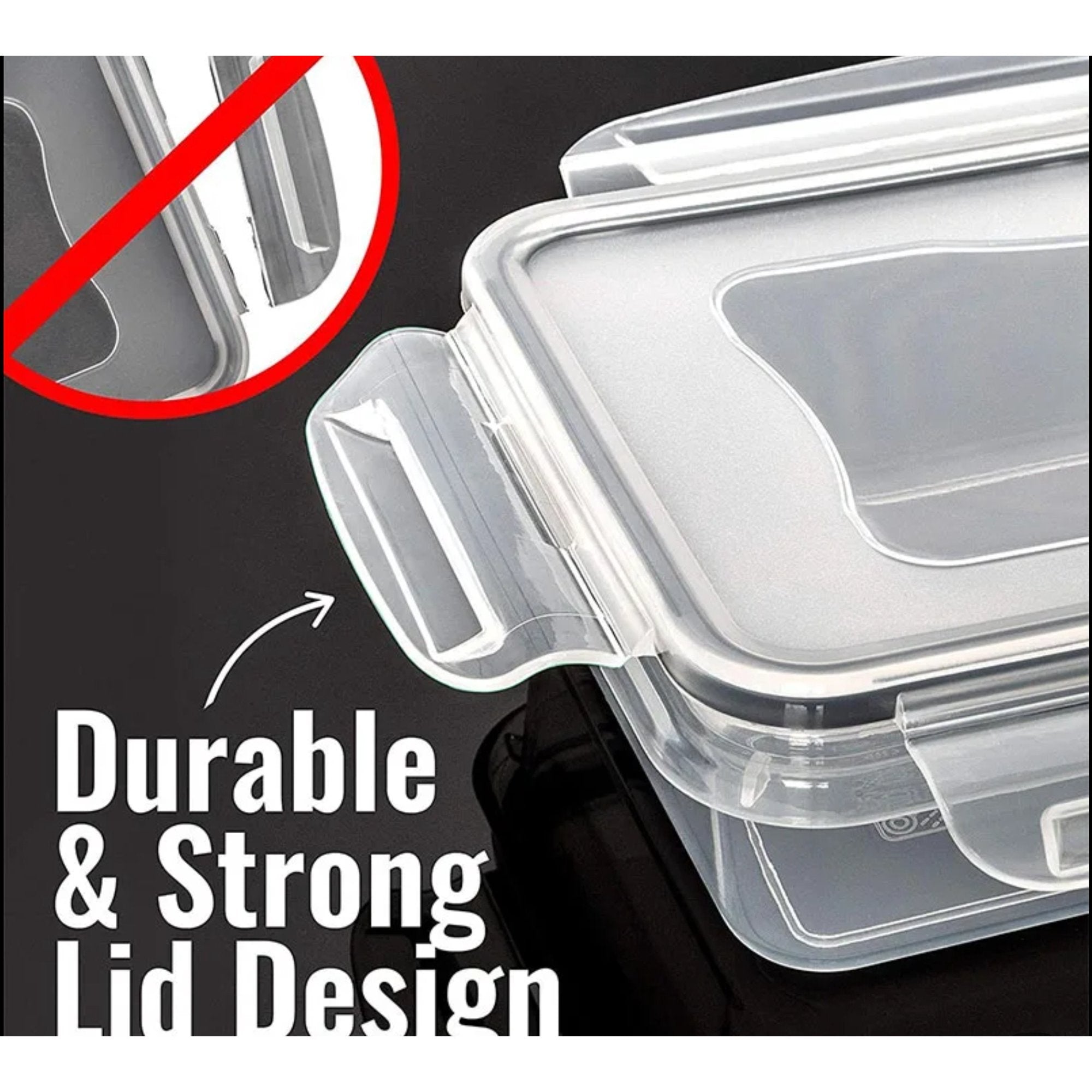 24-Piece Set of Food Storage Containers with Gasket Seal Box Lids, 24 Containers and 24 Lids, Leak Proof Stackable, For Kitchen Fridge, Meal Prep Lunch Containers