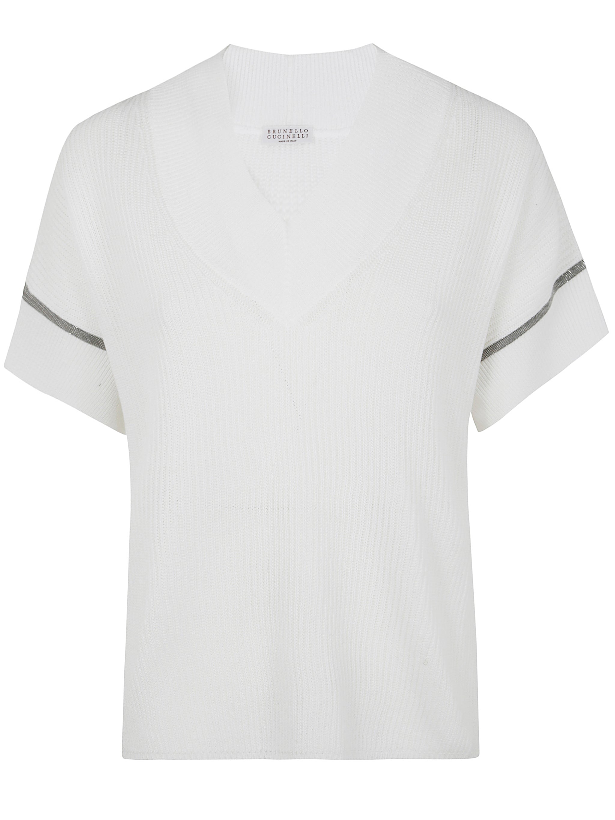 Brunello Cucinelli Women Shortsleeves Vneck Sweater