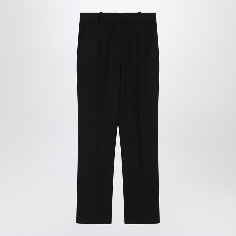 Jacquemus Black Trousers In Cotton Blend Women