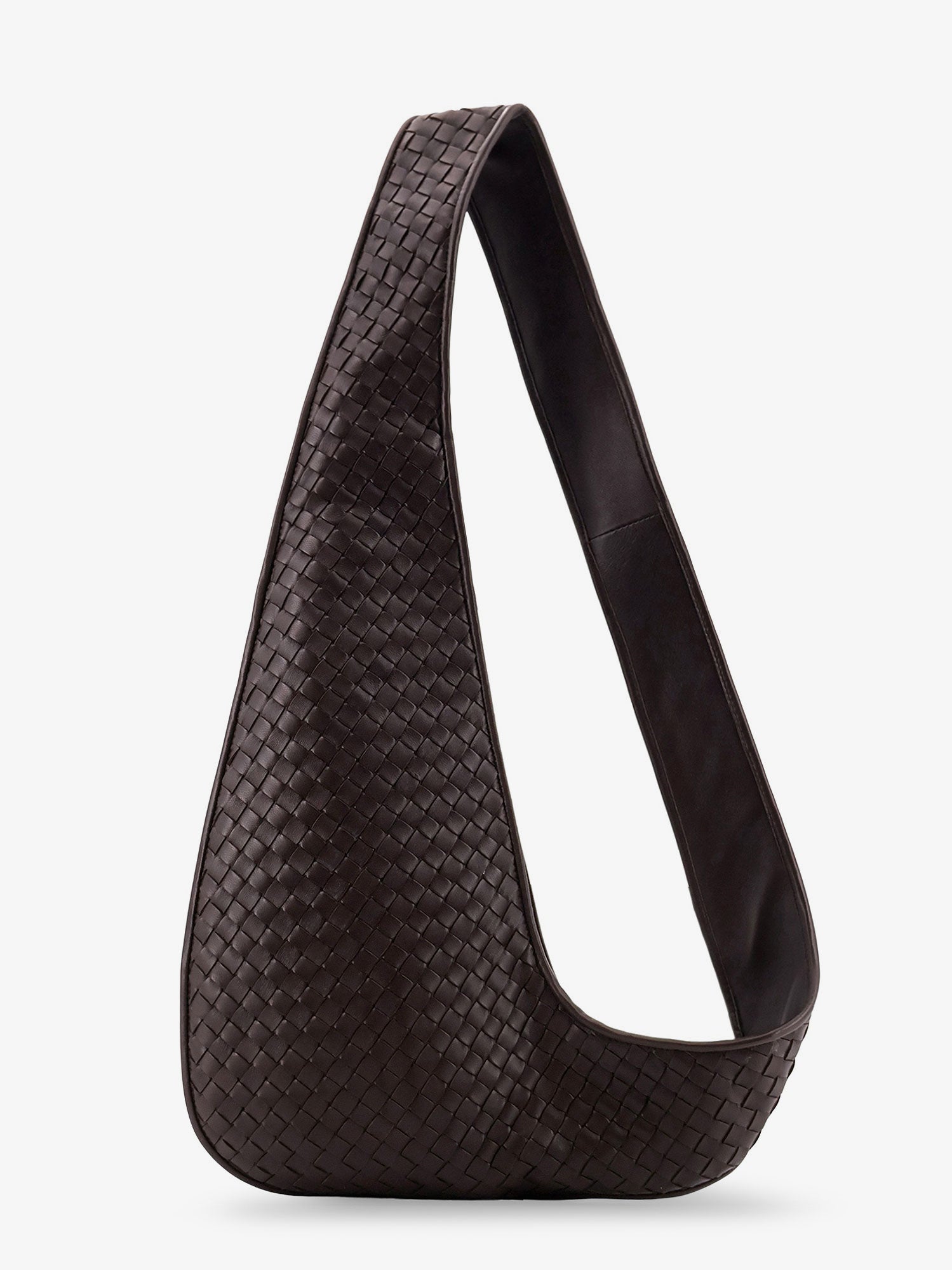 Bottega Veneta Men Sling Veneto Intrecciato Leather Crossbody Bag