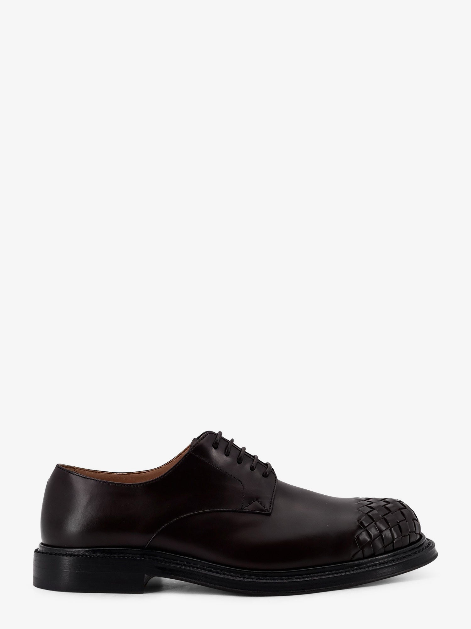 Bottega Veneta Men James Leather Lace-Up Shoe