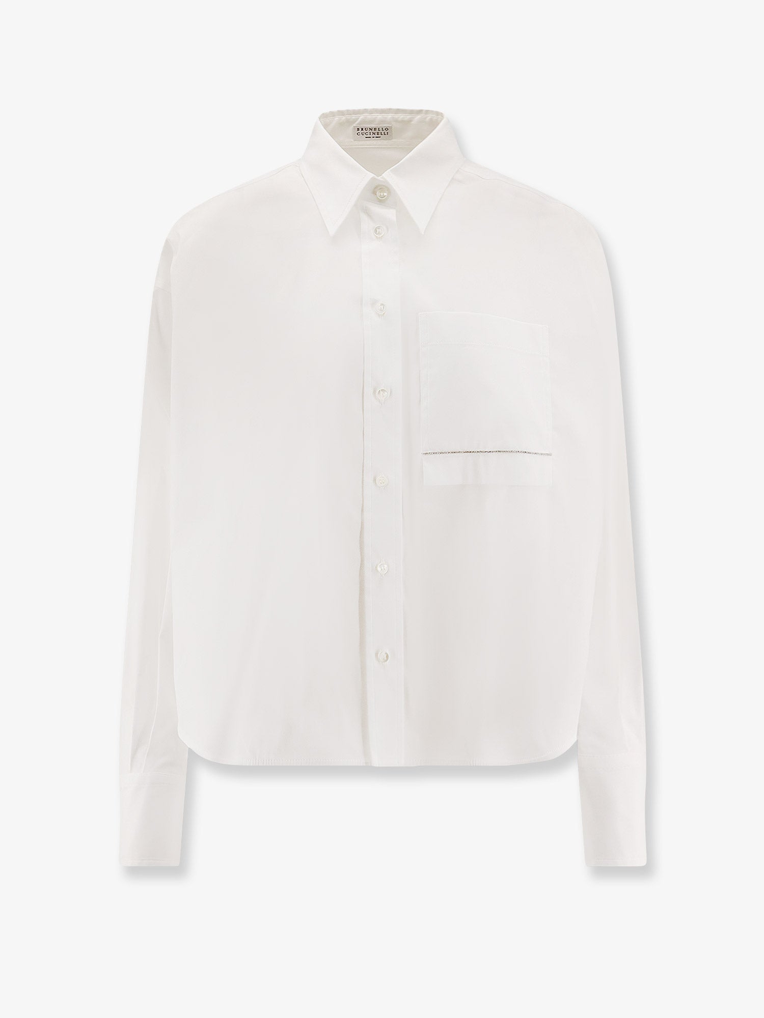 Brunello Cucinelli Women Cotton Blend Shirt With Monili Detail