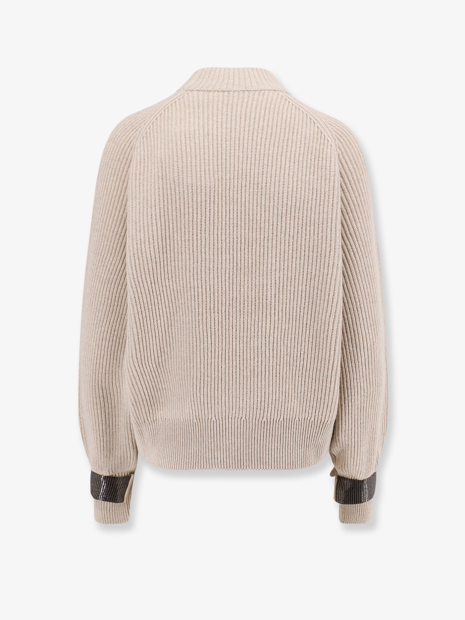 Brunello Cucinelli Women Cashmere Sweater With Removable Cuffs