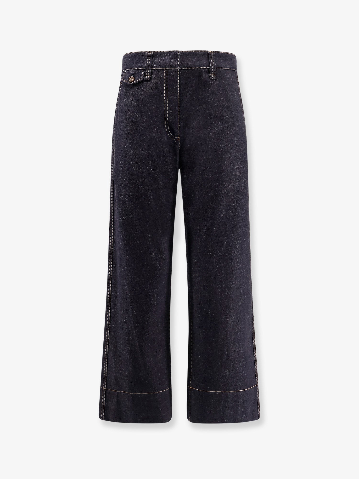 Brunello Cucinelli Women The Sartorial Square Jeans With Contrasting Stitiching