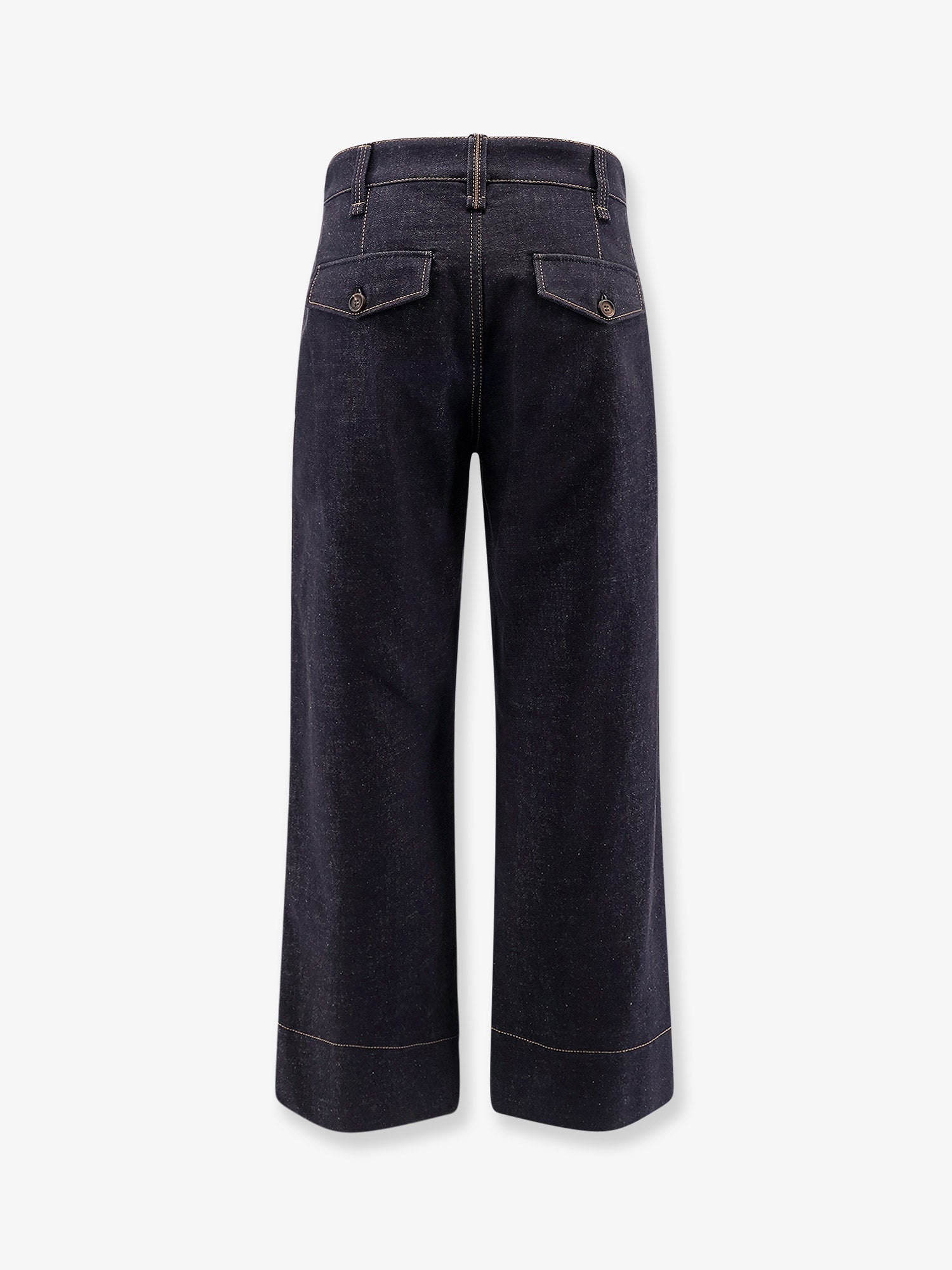 Brunello Cucinelli Women The Sartorial Square Jeans With Contrasting Stitiching