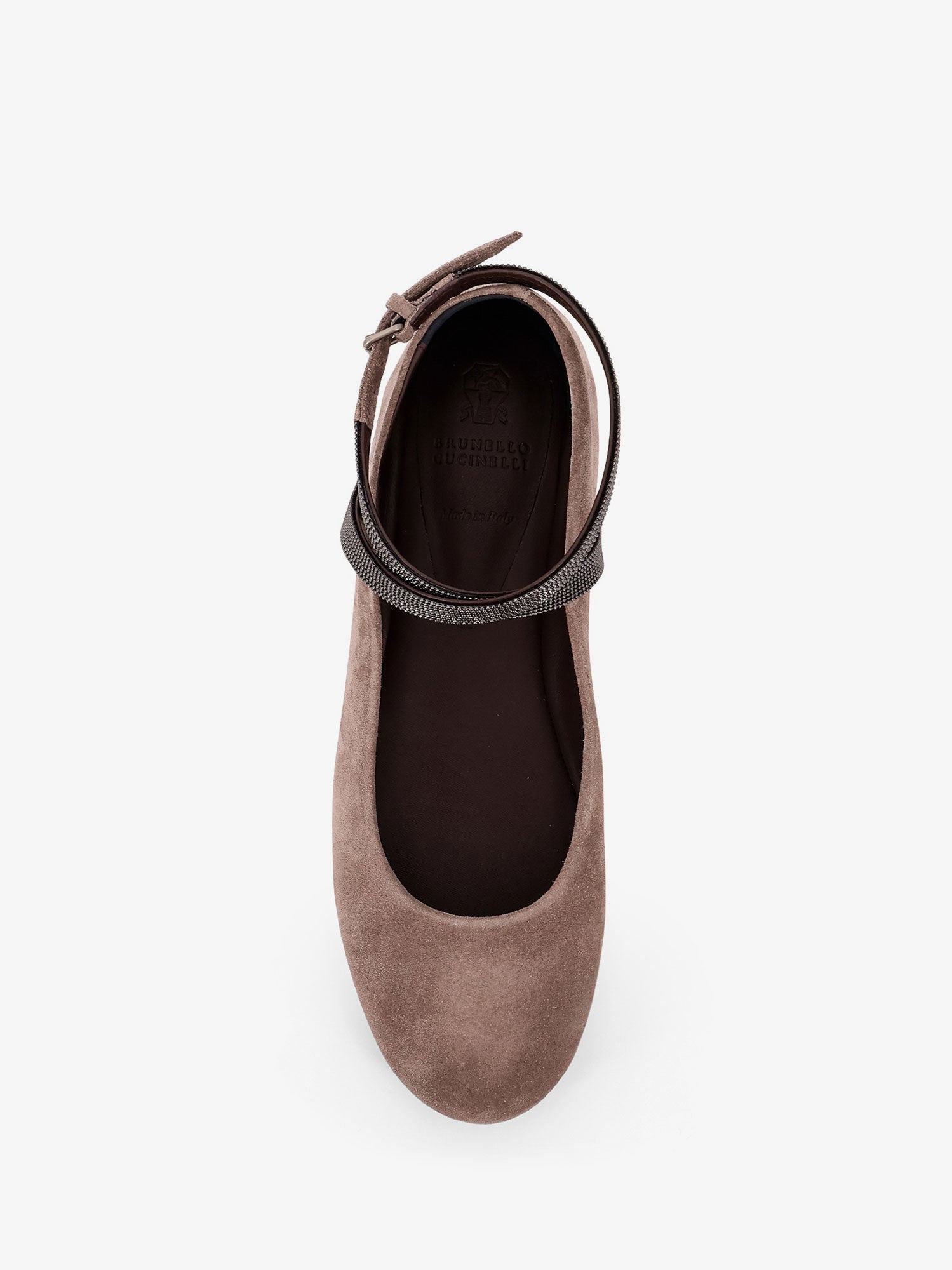 Brunello Cucinelli Women Suede Ballerinas With Monili Detail