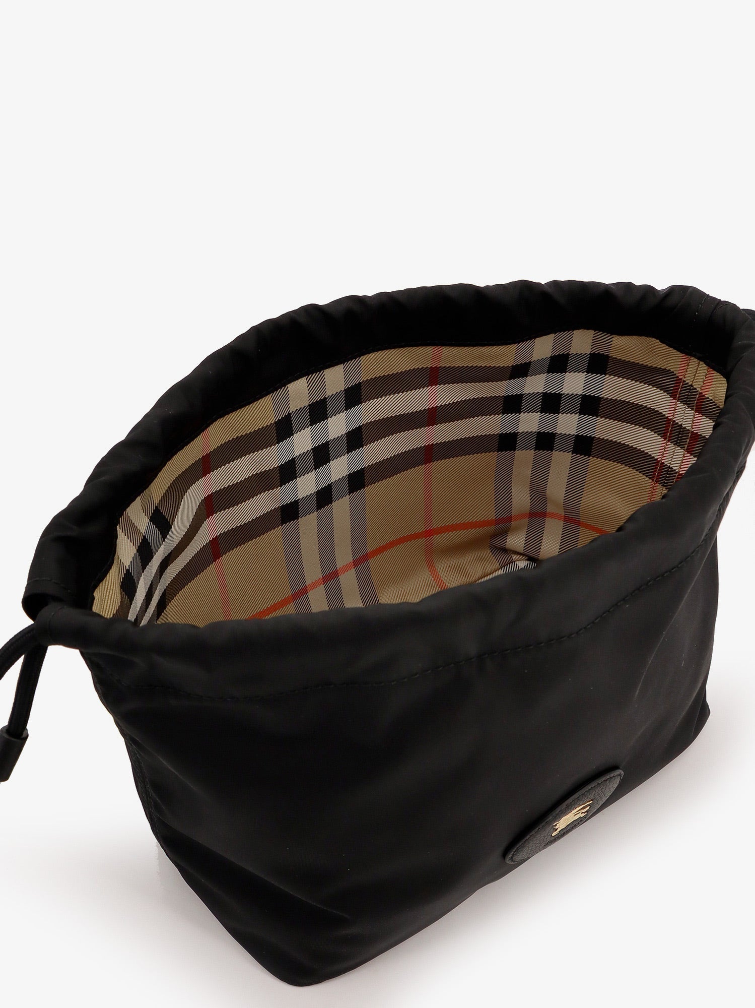 Burberry Women Horseshoe Drawstring Clutch Bag