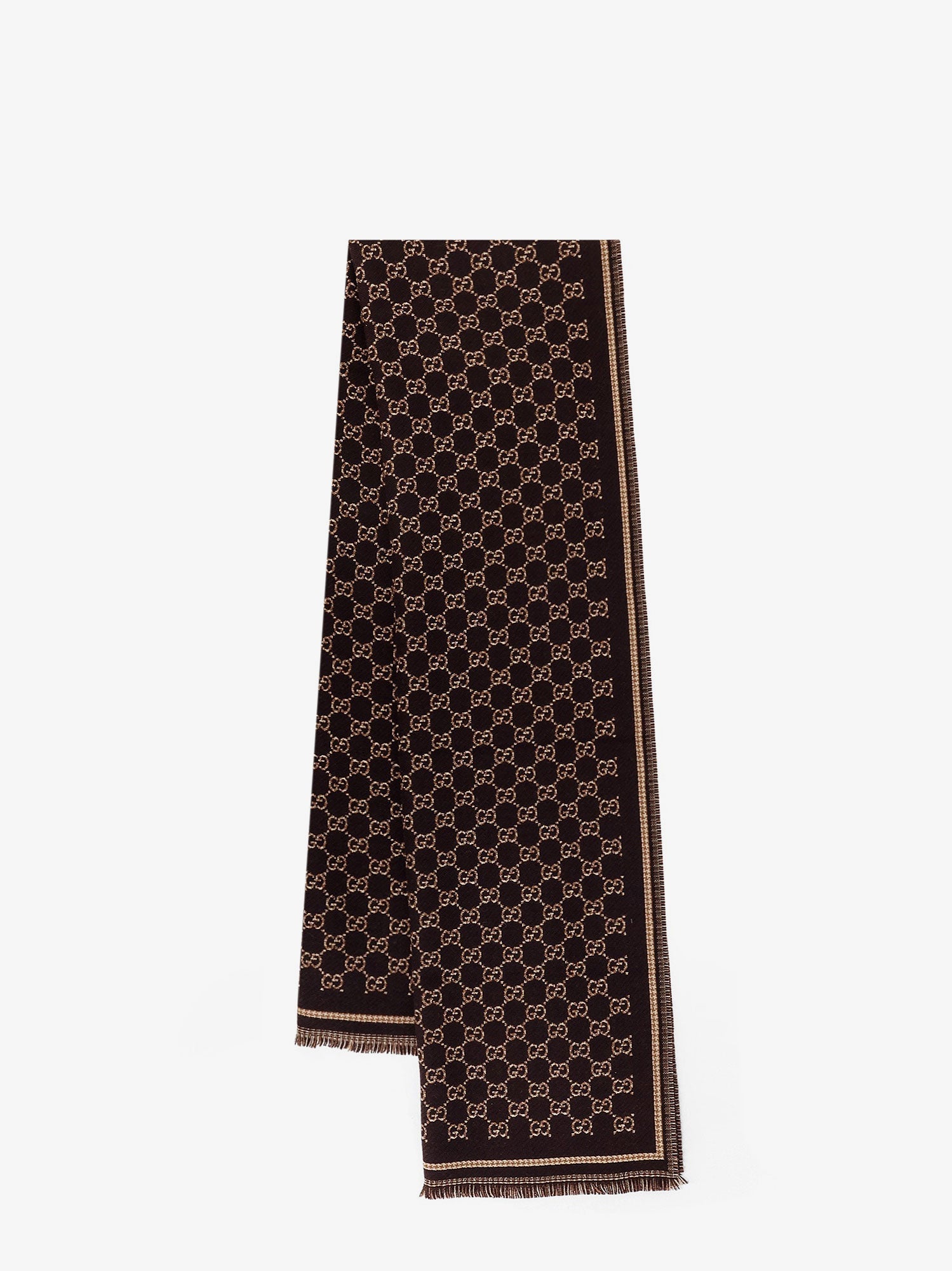 Gucci Men Wool Gg Scarf