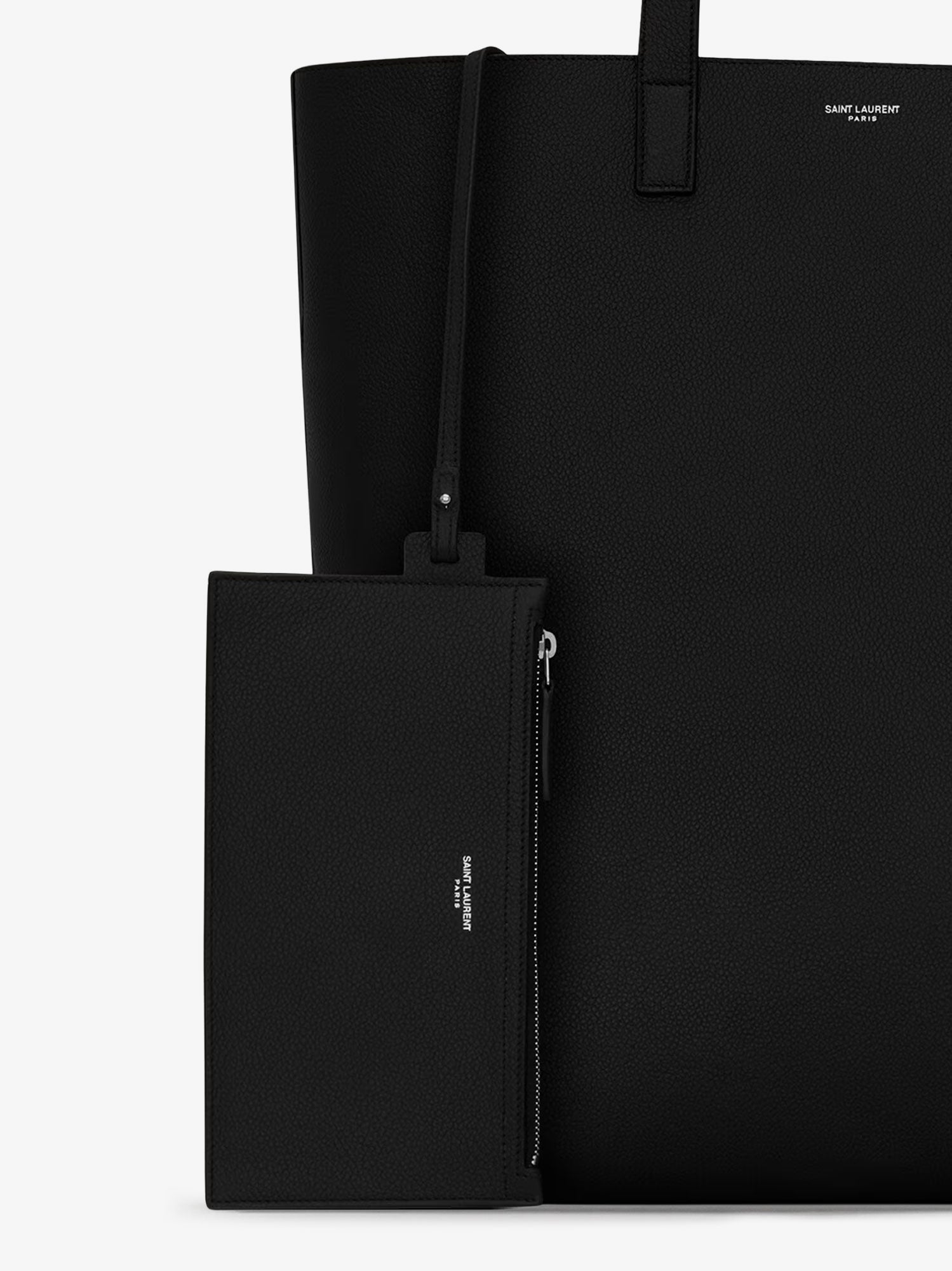 Saint Laurent Men North/South Leather Tote Bag