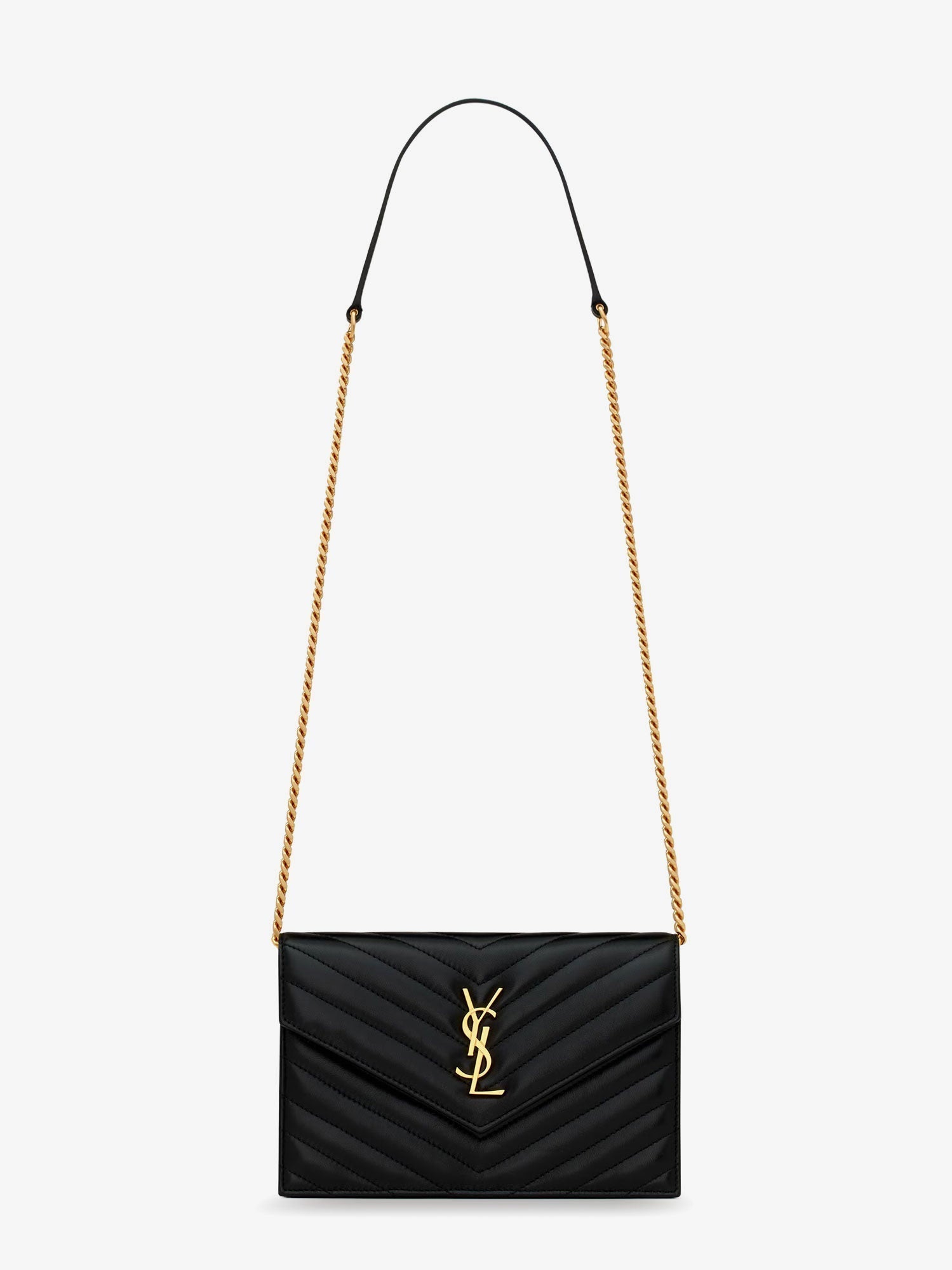 Saint Laurent Women Envelope Matelasse Lather Shoulder Bag