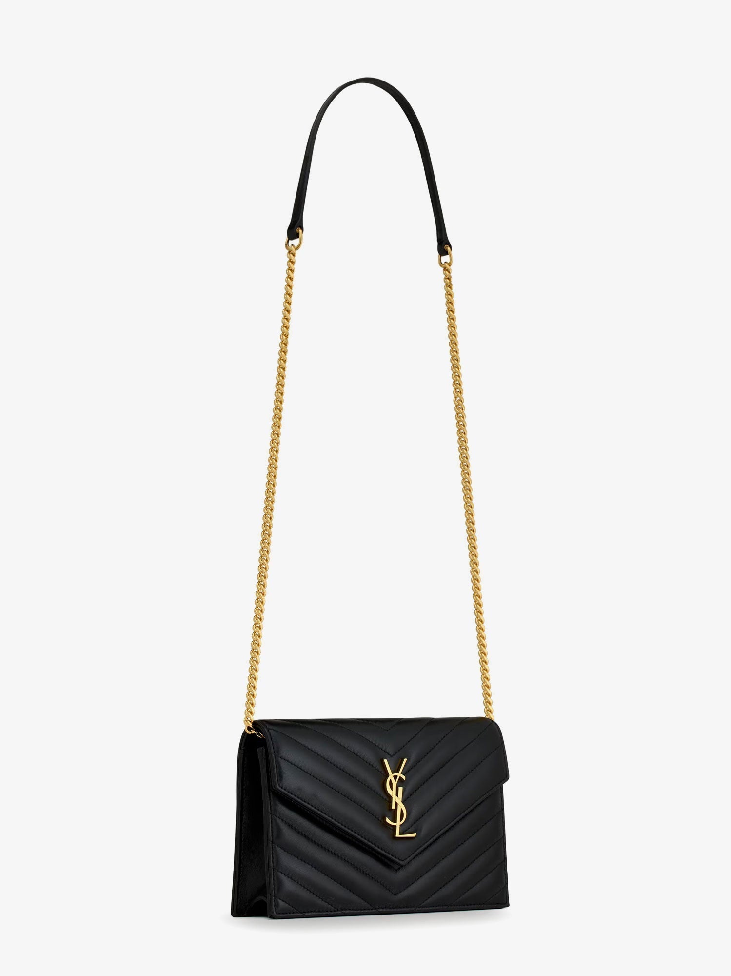 Saint Laurent Women Envelope Matelasse Lather Shoulder Bag