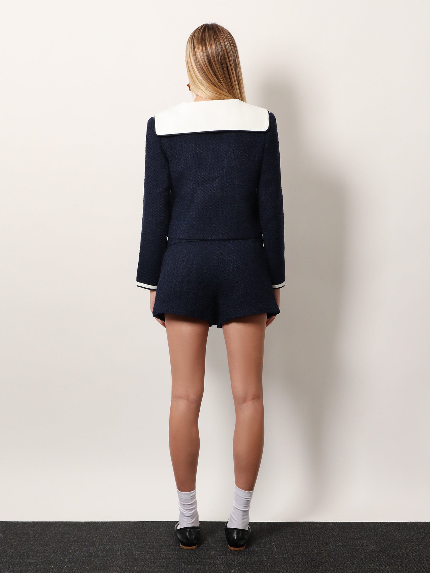 Self Portrait Women Boucle Fabric Blazer With Jewel Buttons