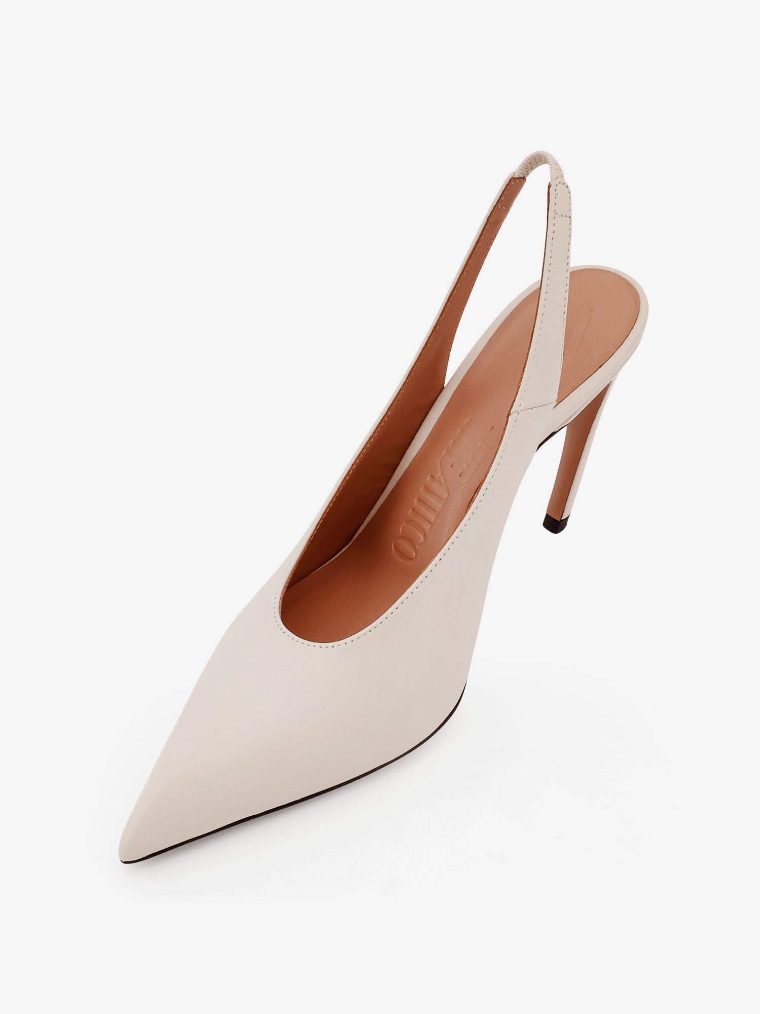 The Attico Women Viper Leather Slingback Pumps