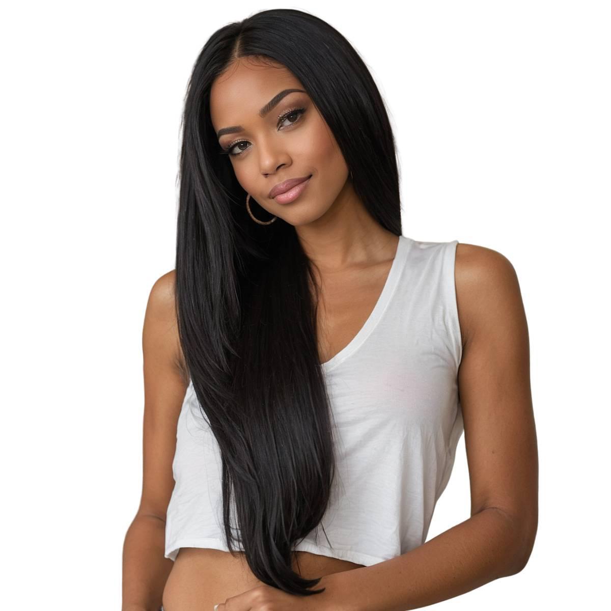 Raw Straight Seamless Clip-In 100% Human Hair Extensions