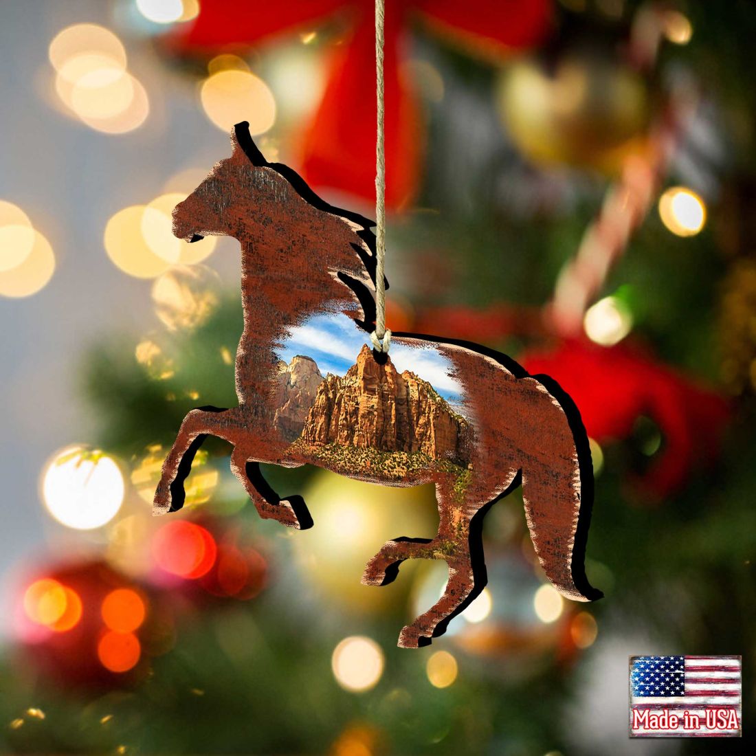 Horse Wooden Ornaments by Nature Wonders - Wildlife Holiday Decor - 81981582