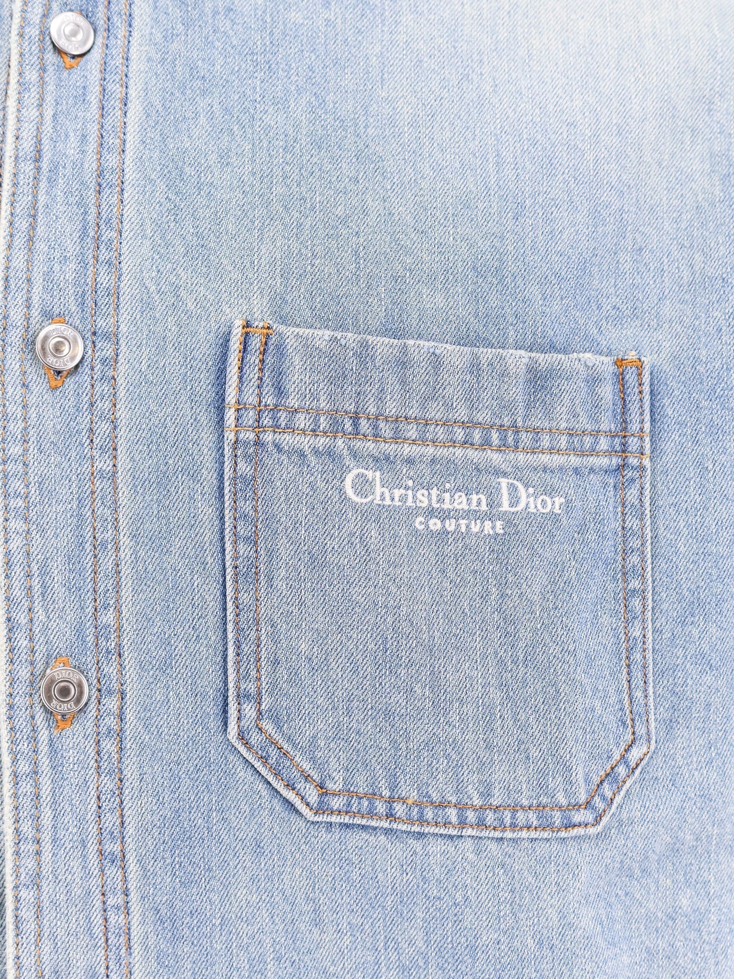 Dior Men Denim Shirt/Jacket With Madras Lining