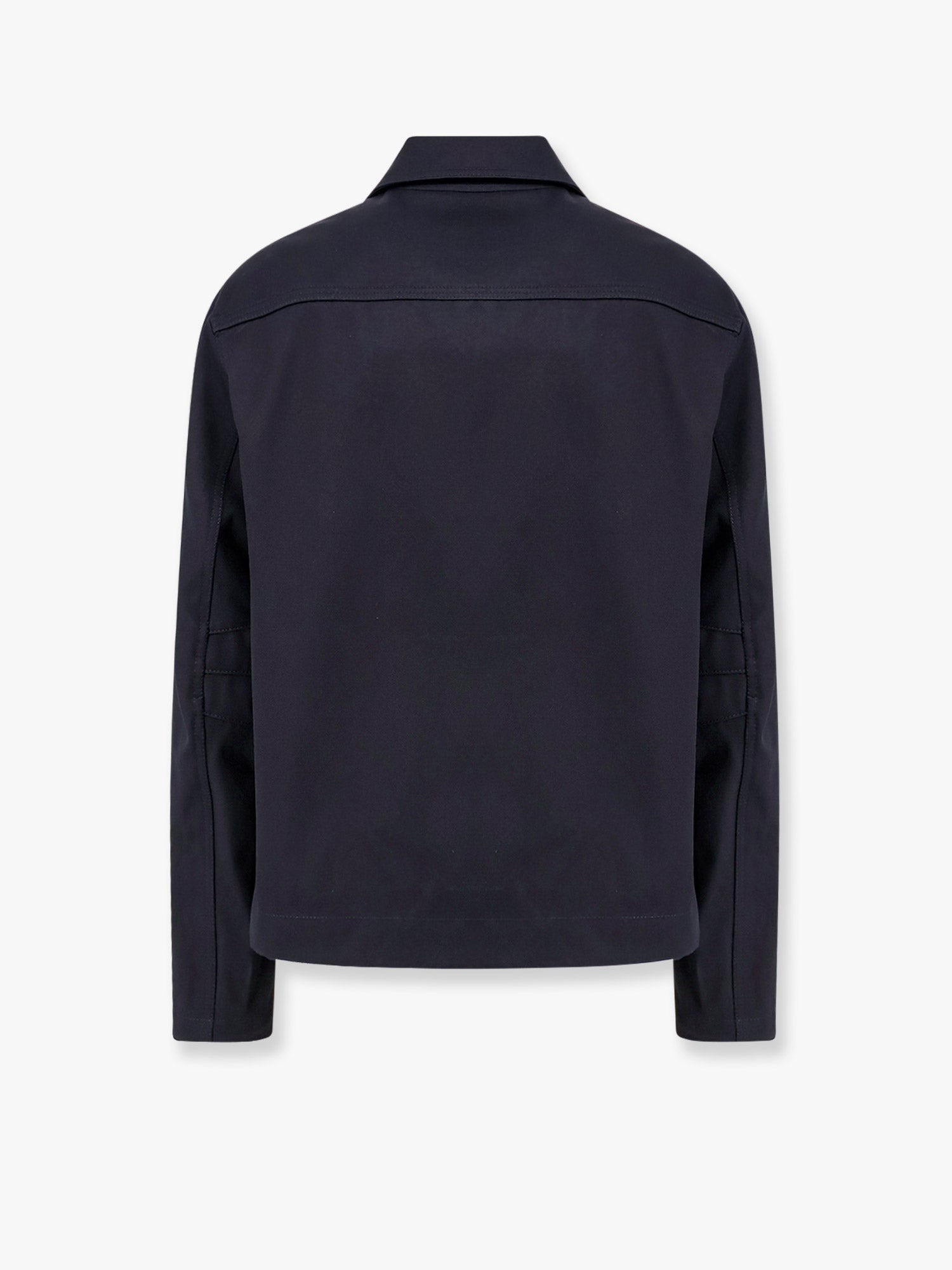 Gucci Men Cotton Gabardine Jacket With Embossed Logo