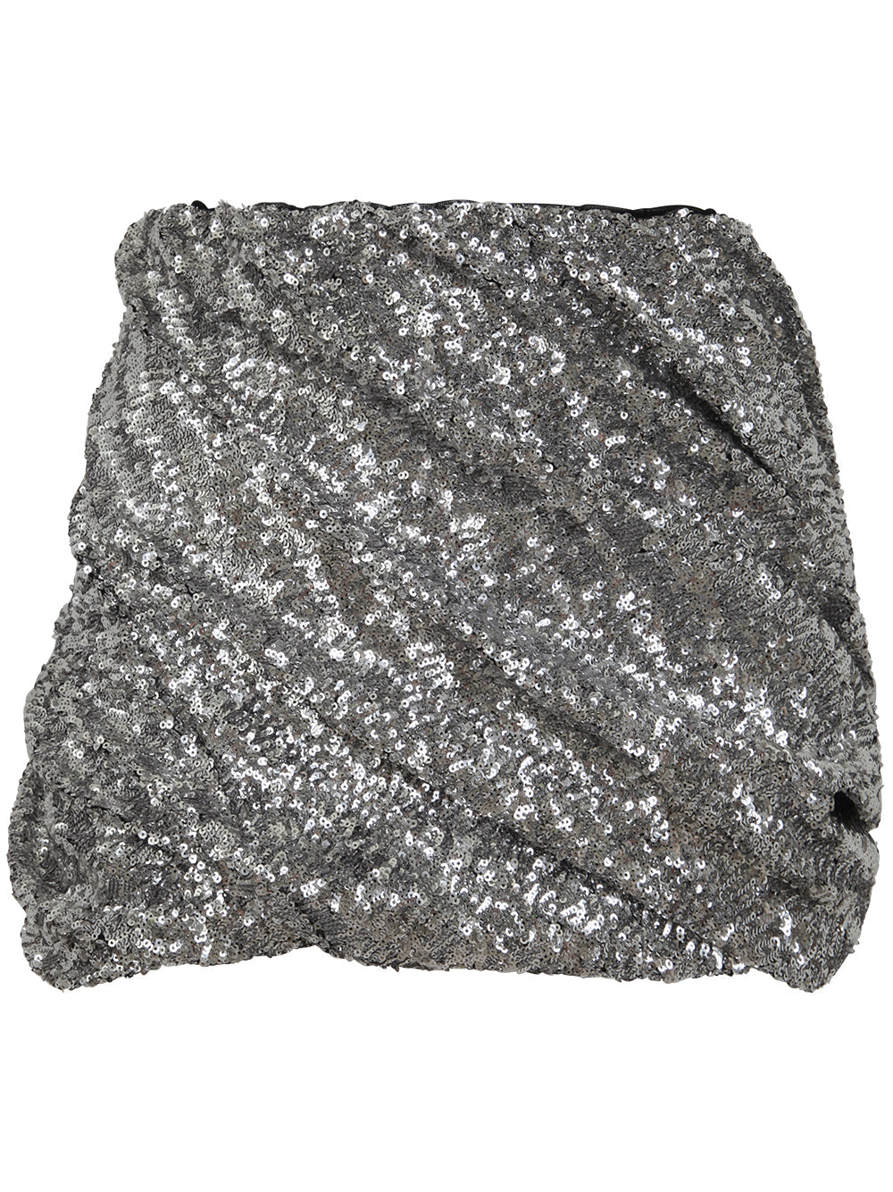 The Attico Women Stretch Machine Sequins Mini Skirt