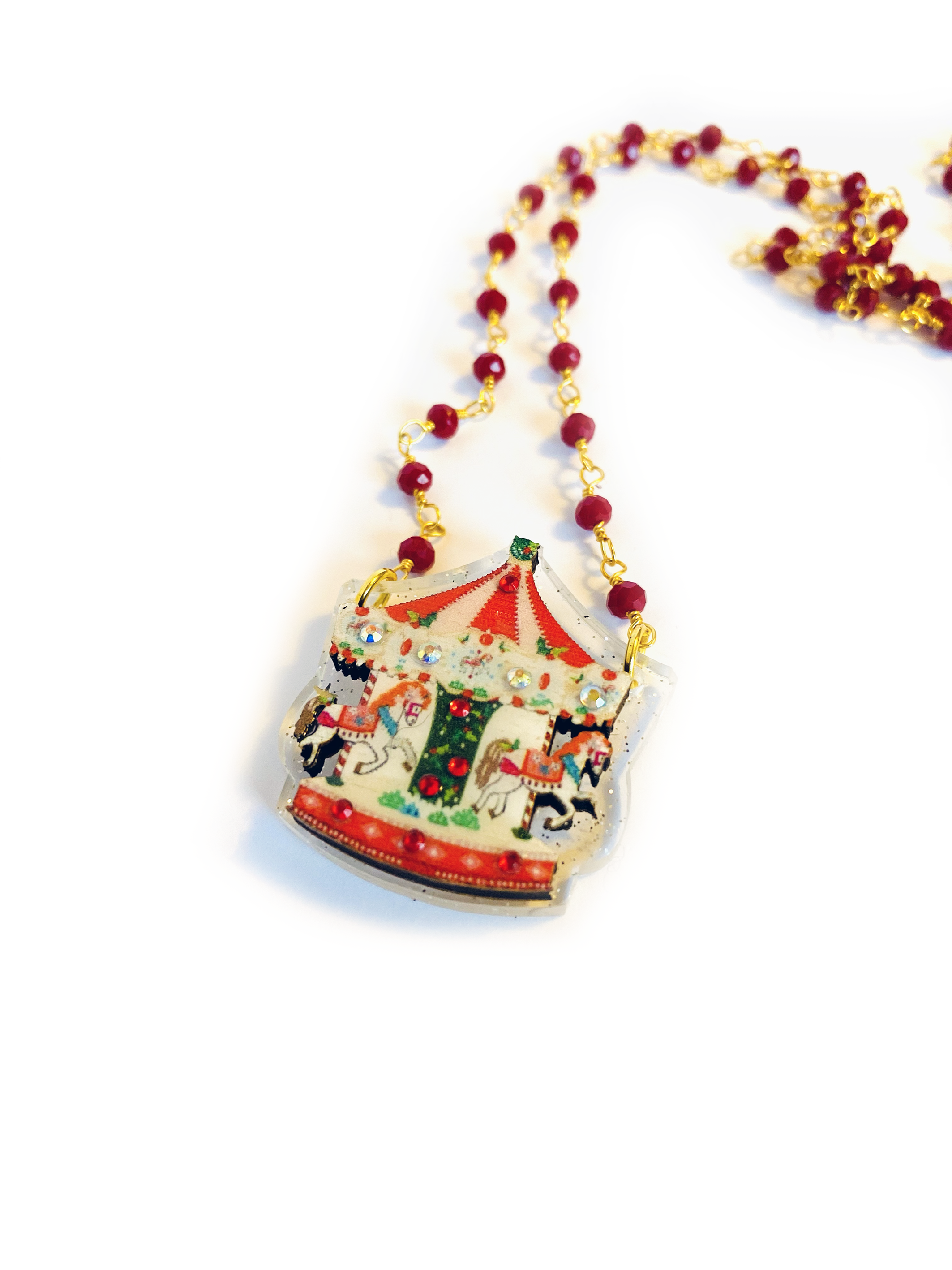 Christmas Carousel Necklace by Rosie Rose Parker
