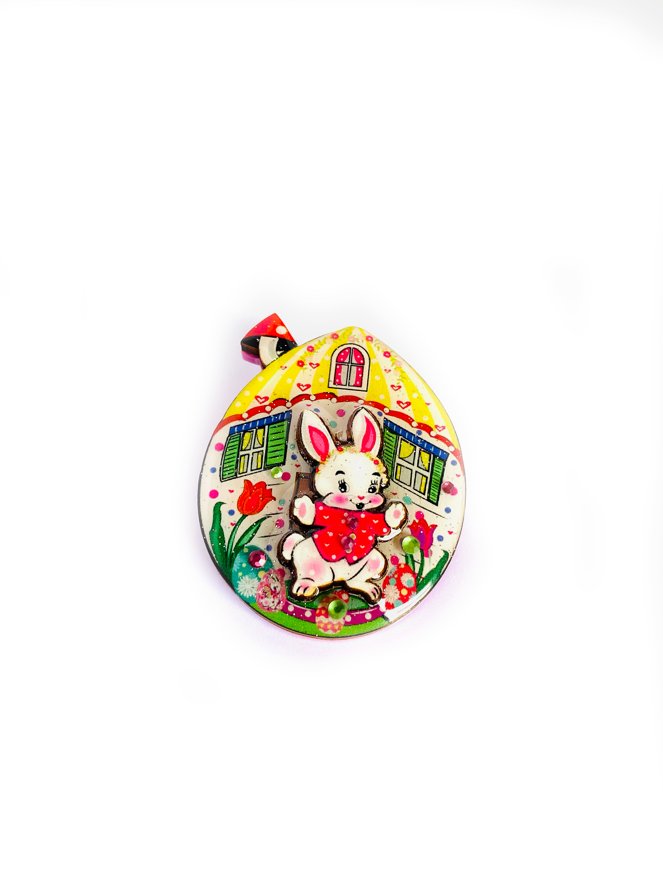 Bobby and his Egg House Brooch by Rosie Rose Parker
