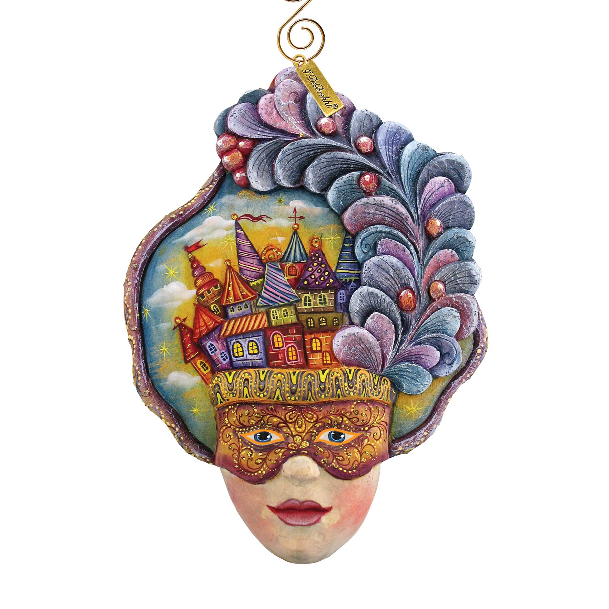 Carnival Mask Halloween Door Decor by G. DeBrekht - Thanksgiving Halloween Decor - 8161038H