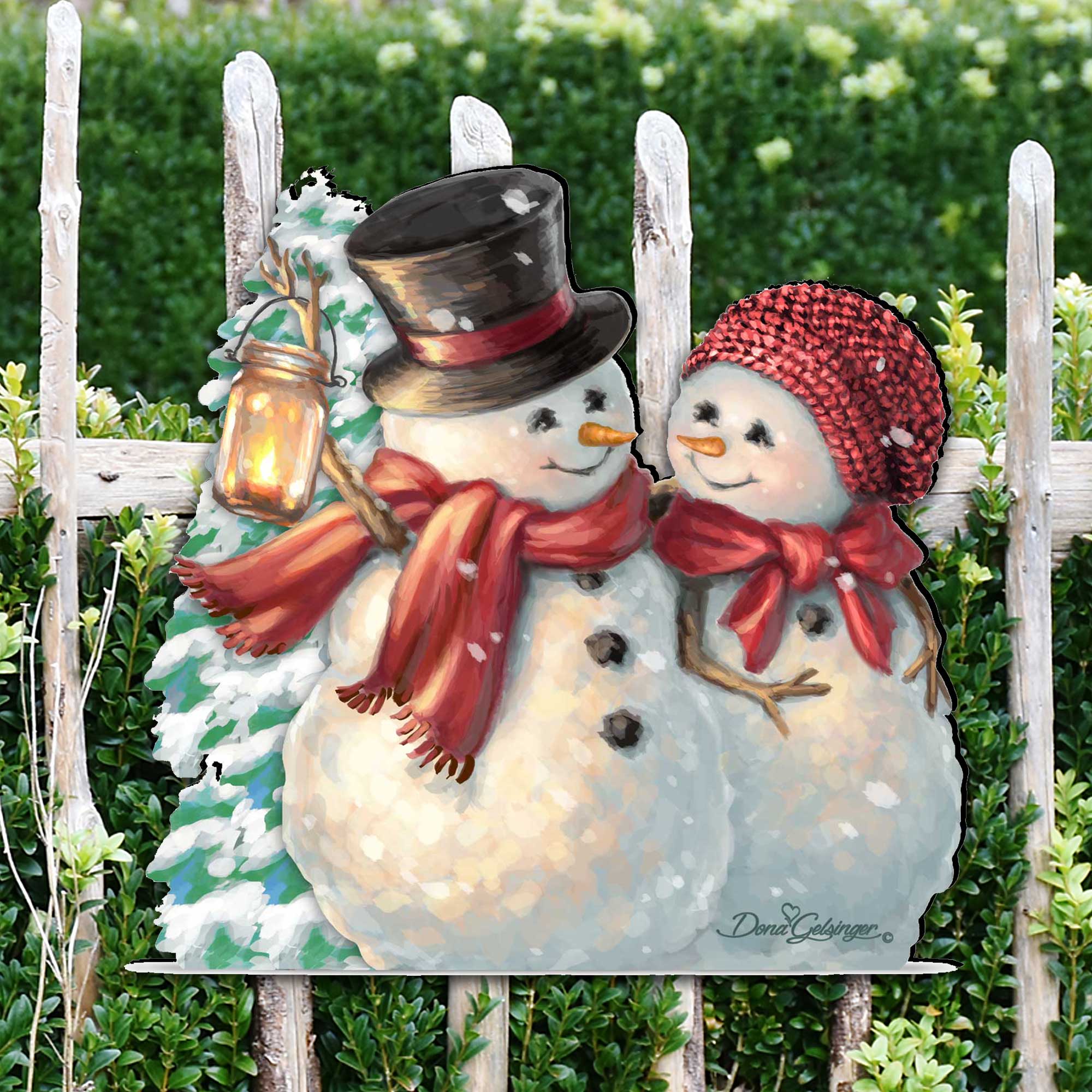 Snow Much in Love Christmas Door Decor by D. Gelsinger - Christmas Santa Snowman Decor - 8461011H-1708