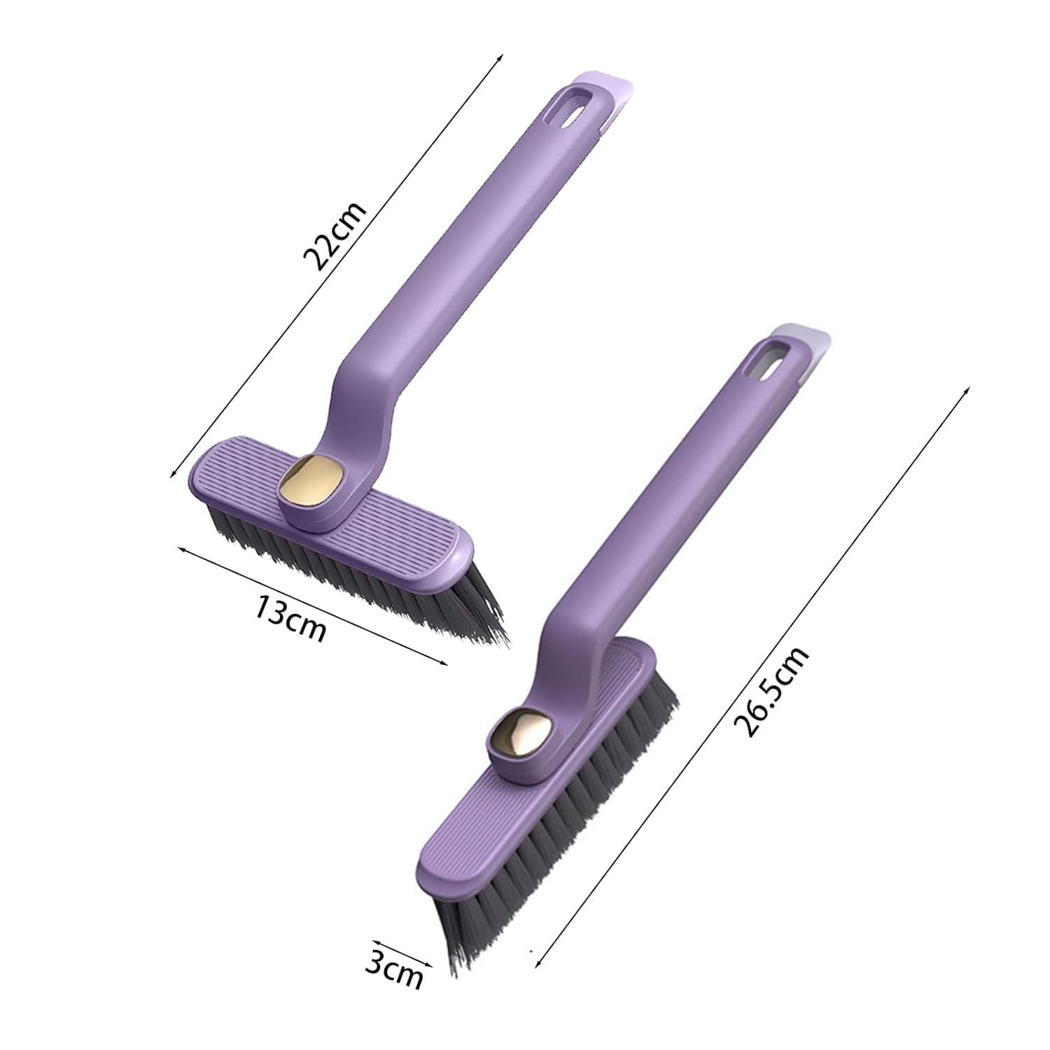 2Pcs Multi-Function Rotating Crevice Cleaning Brush,360 Degree Rotating Crevice Household Cleaning Brushes,2024 New Hard Bristle Crevice Gap Cleaning Brush