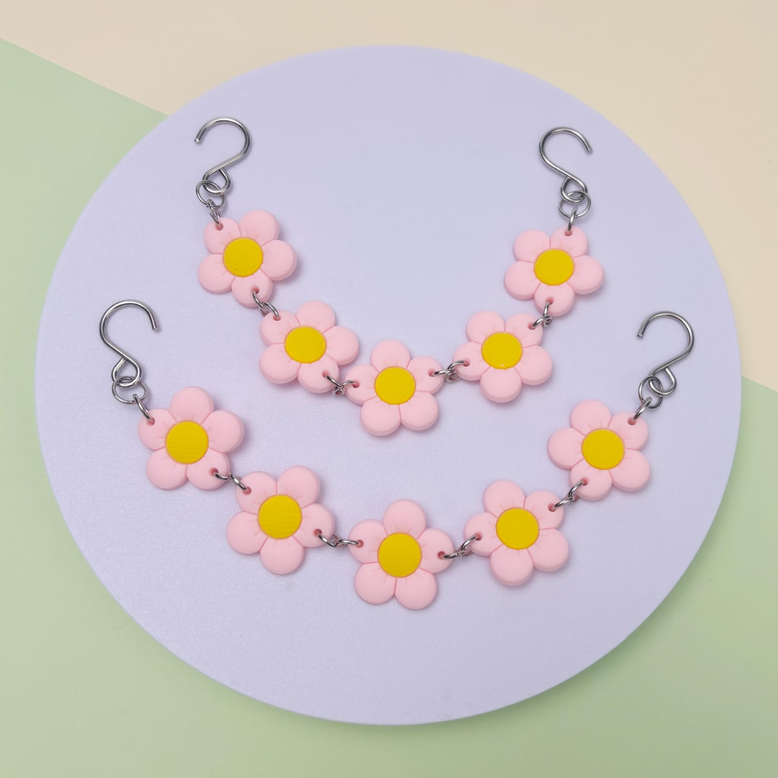 2Pcs Sunflower PVC Shoe Chains for Women, Shoe Charms for Clog Sandals, DIY Rubber Shoe Decoration Charms for Girls, Party Favor