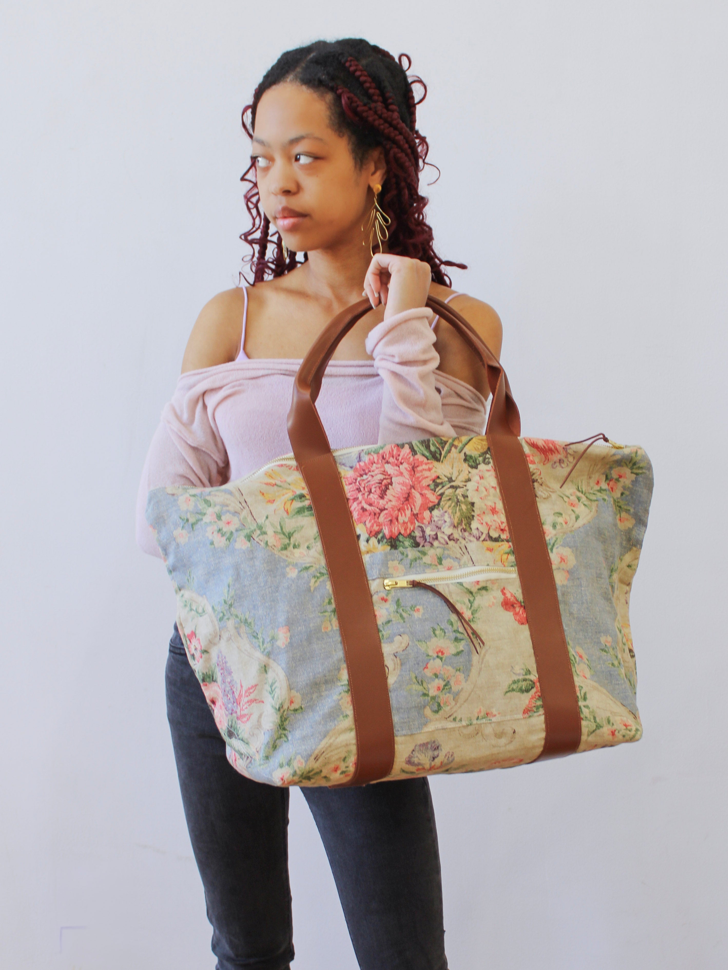 Francesca's Roses Carry On Travel Bag