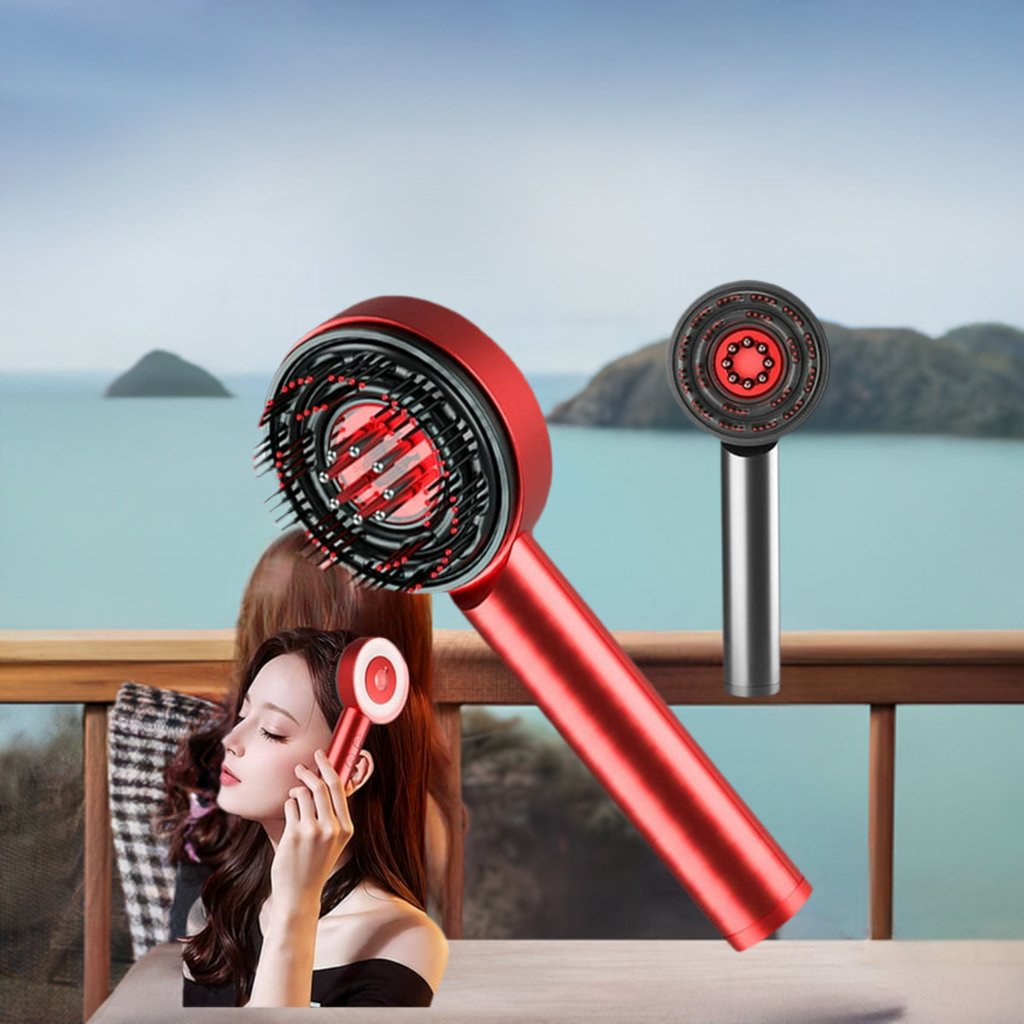 3 in 1 phototherapy massage comb electrical loriginial handheld spa scalp massage brush with red light for hair growth with oil