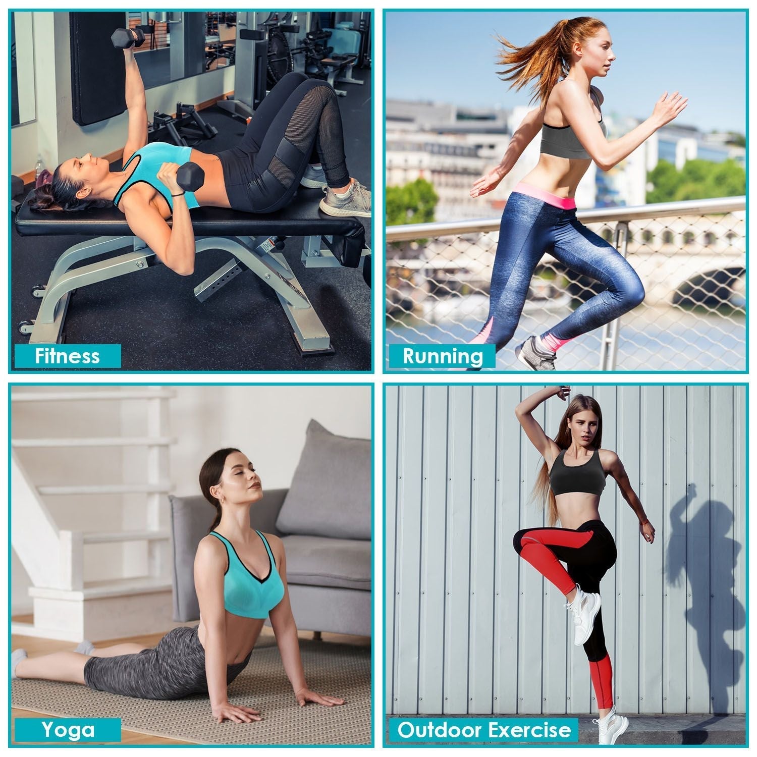 3 Packs Women Padded Sports Bras Yoga Fitness Push up Bra Female Top for Gym Running Workout Training