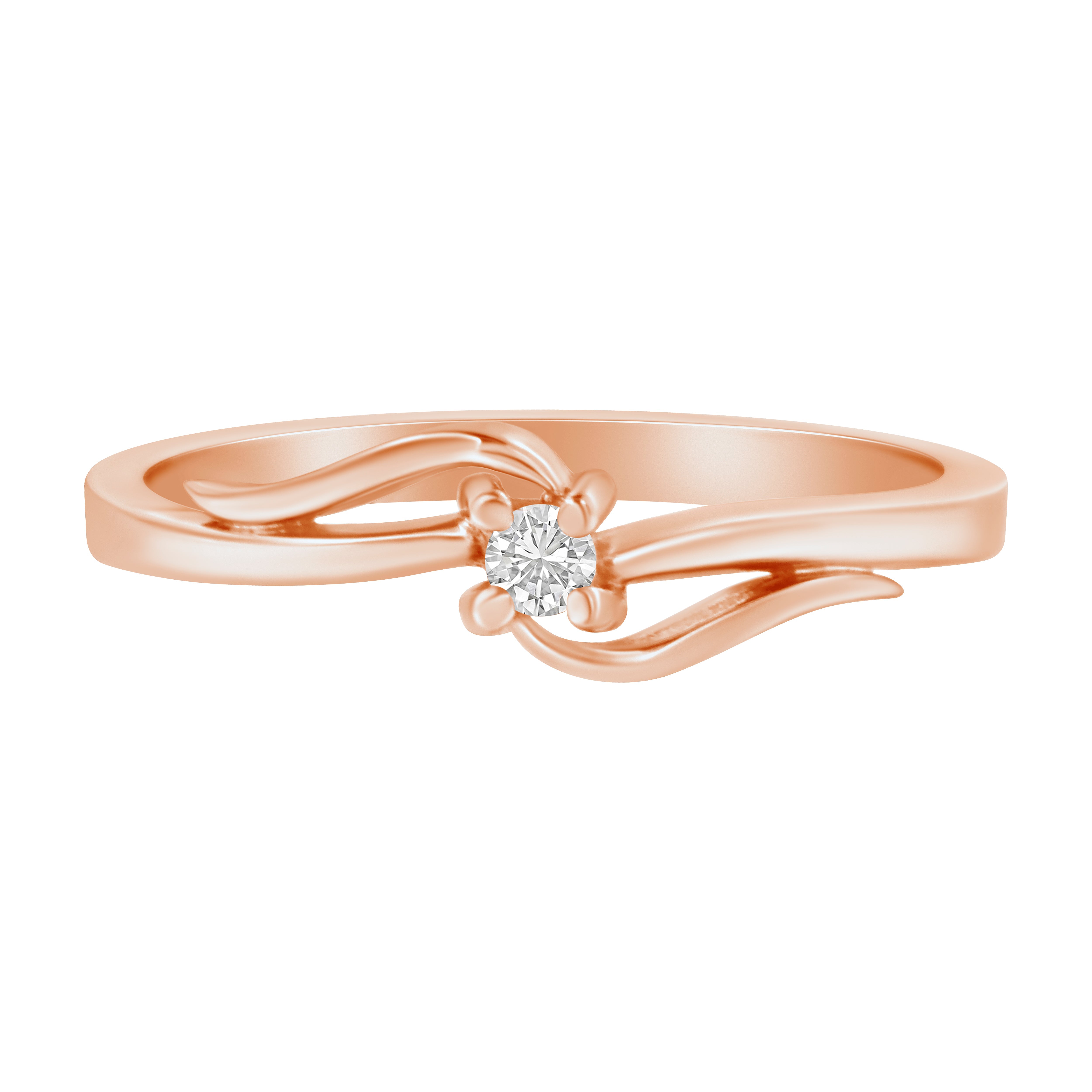 10K Rose Gold Diamond Promise Ring (1/20 Cttw, H-I Color, I1-I2 Clarity) - Size 6