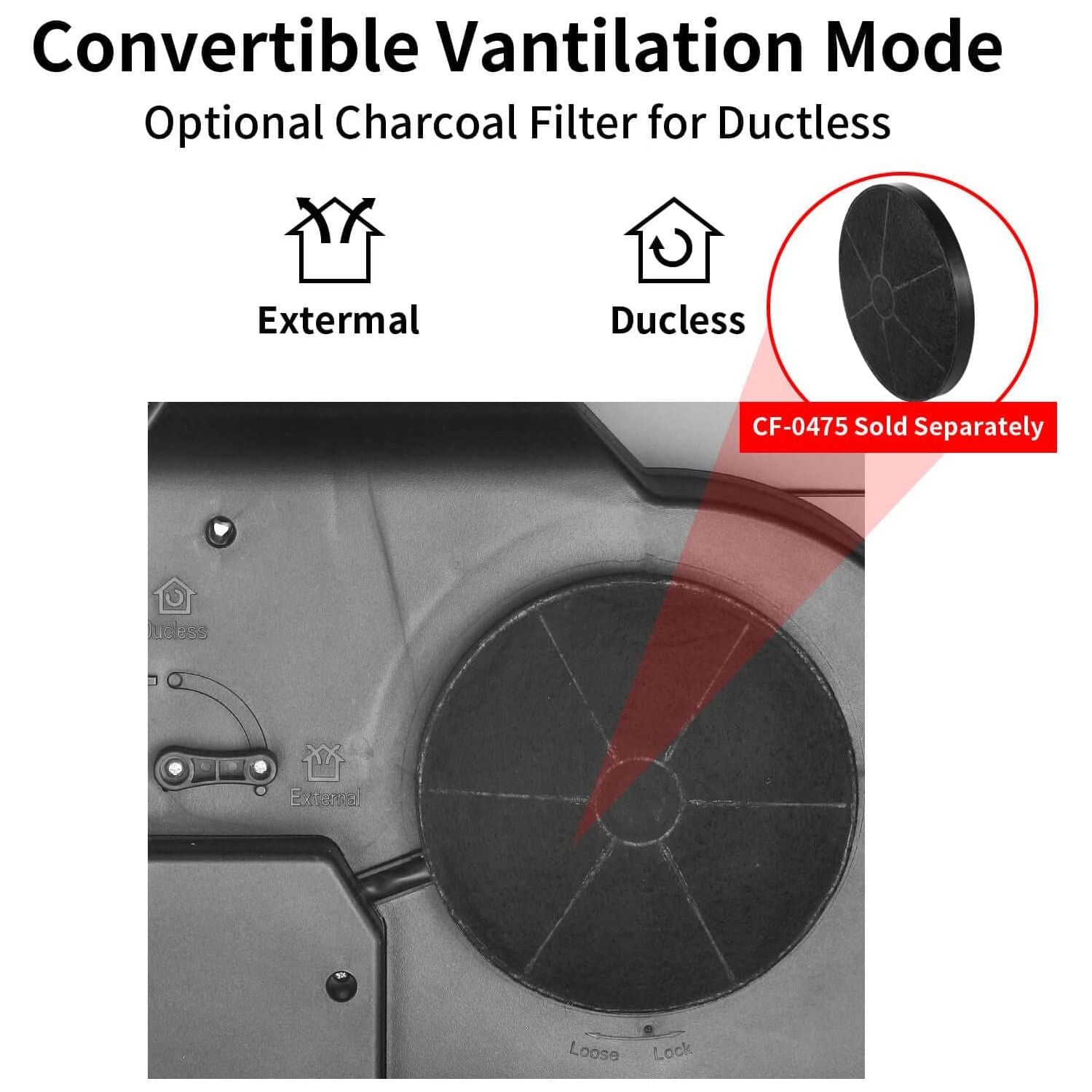 30 inch Kitchen Under Cabinet Range Hood 3-Speed 600CFM Vent w/LEDs Silver/Black