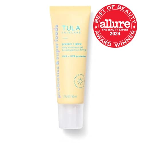 TULA Skin Care Protect + Glow Daily Sunscreen Stick Gel Broad Spectrum SPF 30 - Skincare-First, Non-Greasy, Non-Comedogenic & Reef-Safe with Pollution & Blue Light Protection.