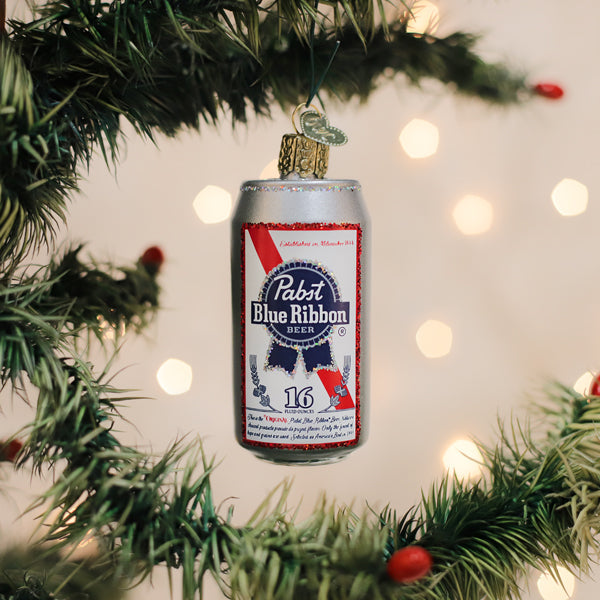 Pabst Blue Ribbon Beer Can Ornament