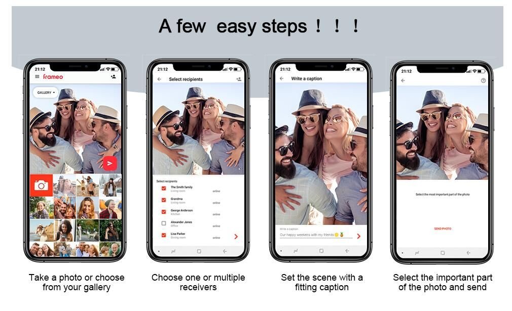 32GB 10.1 Inch Digital Picture Frame 1920x1200 FHD IPS Touch Screen Smart WiFi Digital Photo Frame; Auto-Rotate Share Photos Remotely via Frameo APP