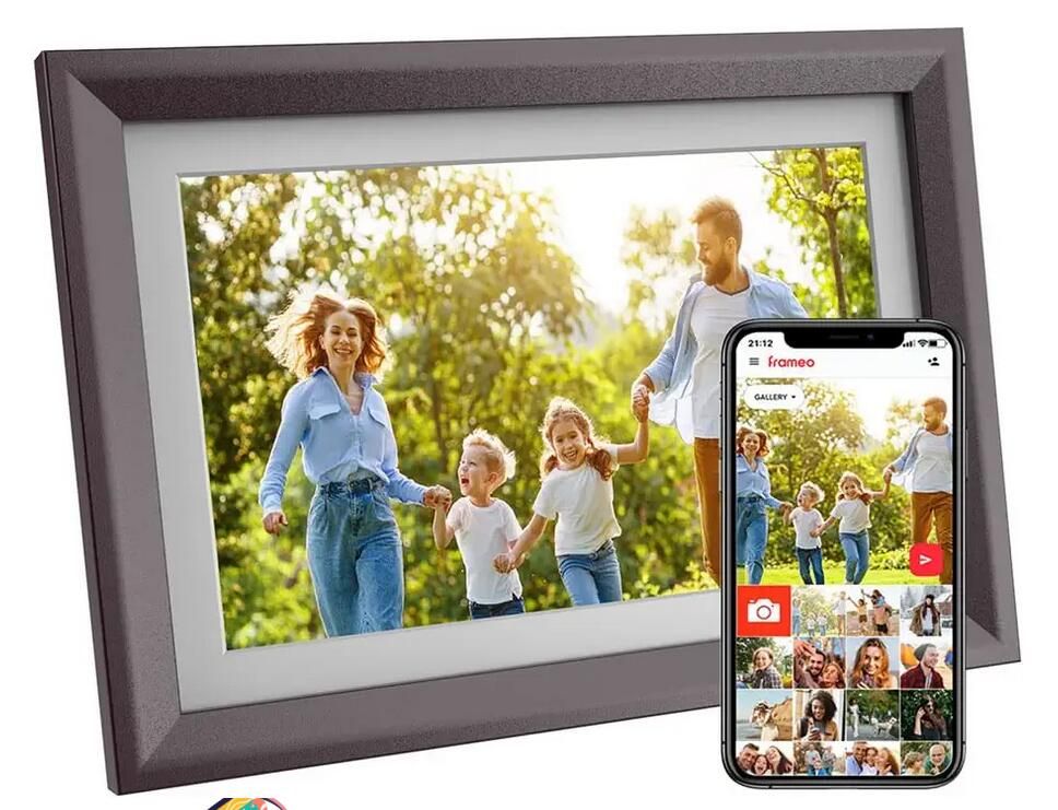 32GB 10.1 Inch Digital Picture Frame 1920x1200 FHD IPS Touch Screen Smart WiFi Digital Photo Frame; Auto-Rotate Share Photos Remotely via Frameo APP