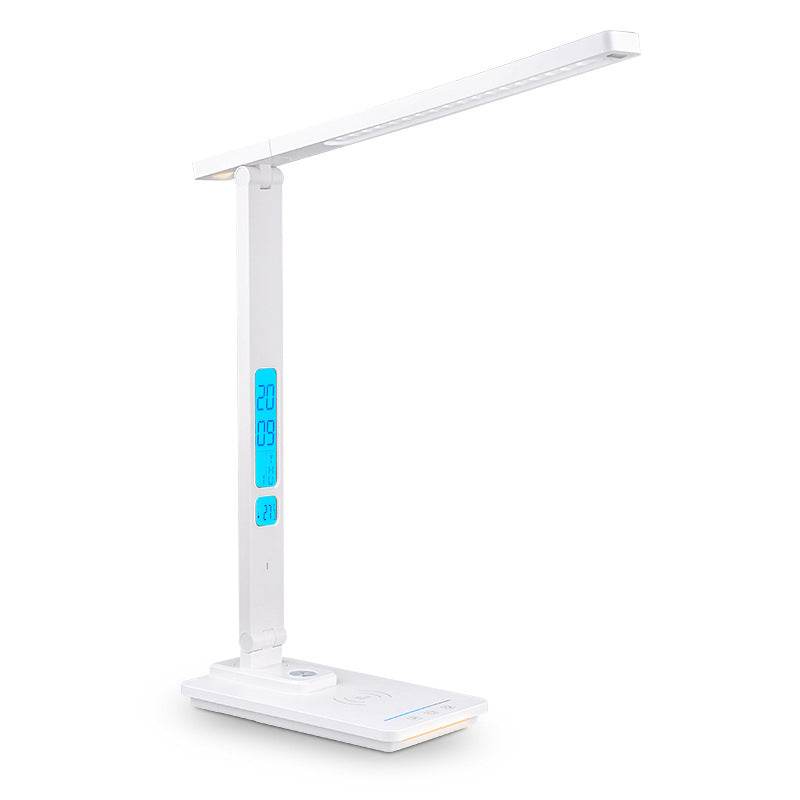 Multifunctional LED Desk Lamp with Display Screen and Alarm Clock, Wireless Charging Office Lamp