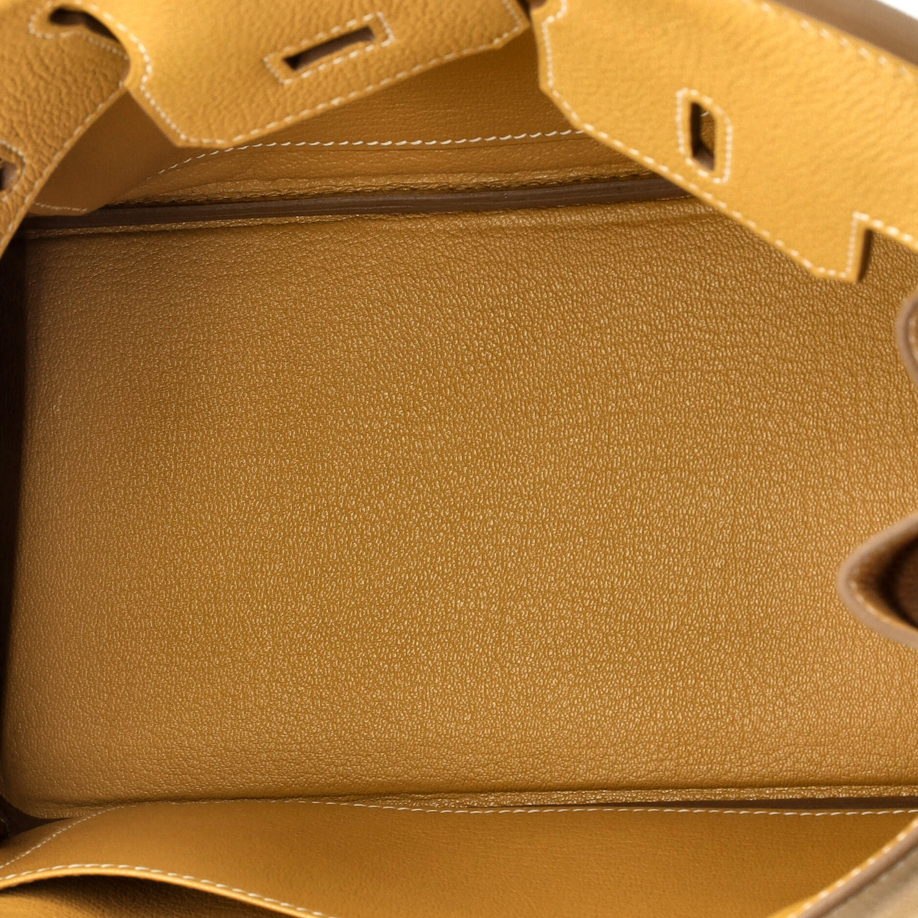 Hermes Birkin Handbag Brown Clemence with Palladium Hardware 25