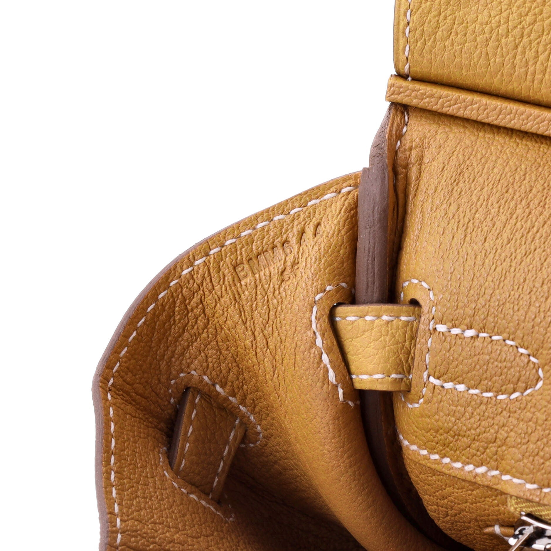 Hermes Birkin Handbag Brown Clemence with Palladium Hardware 25