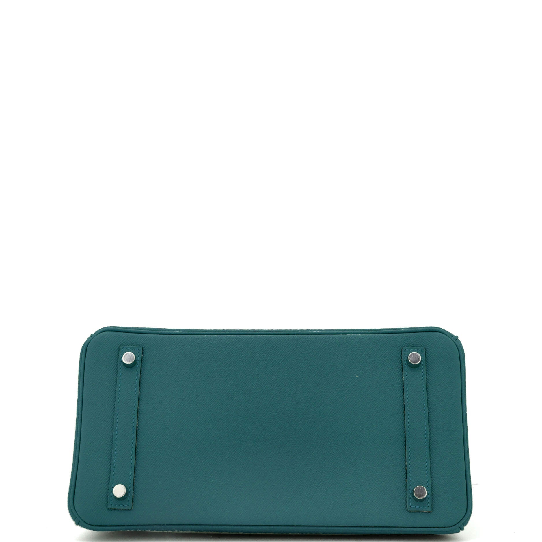 Hermes Birkin Handbag Green Epsom with Palladium Hardware 30