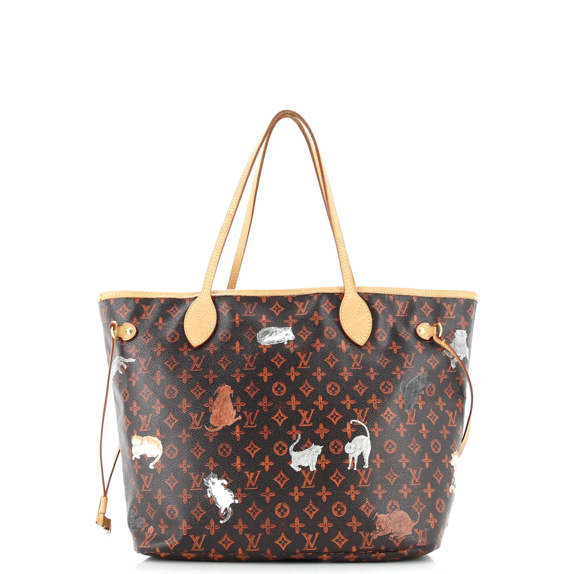 Louis Vuitton Neverfull NM Tote Limited Edition Grace Coddington Catogram Canvas MM