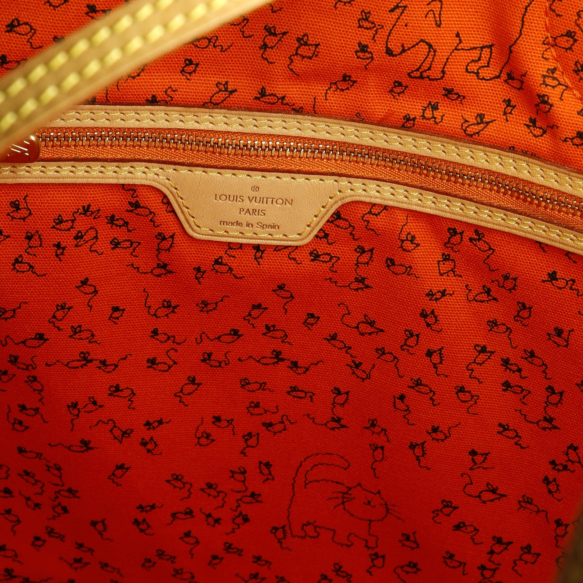 Louis Vuitton Neverfull NM Tote Limited Edition Grace Coddington Catogram Canvas MM
