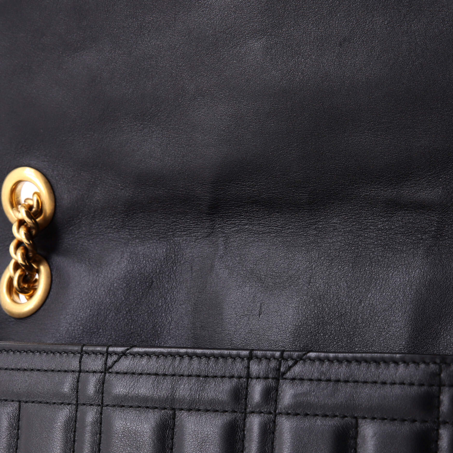 Gucci GG Marmont Flap Bag Studded Matelasse Leather Medium