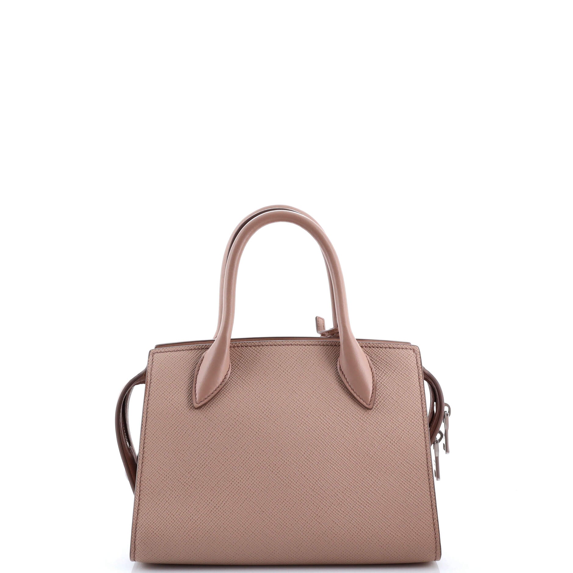 Prada Monochrome Tote Saffiano with City Calf Mini